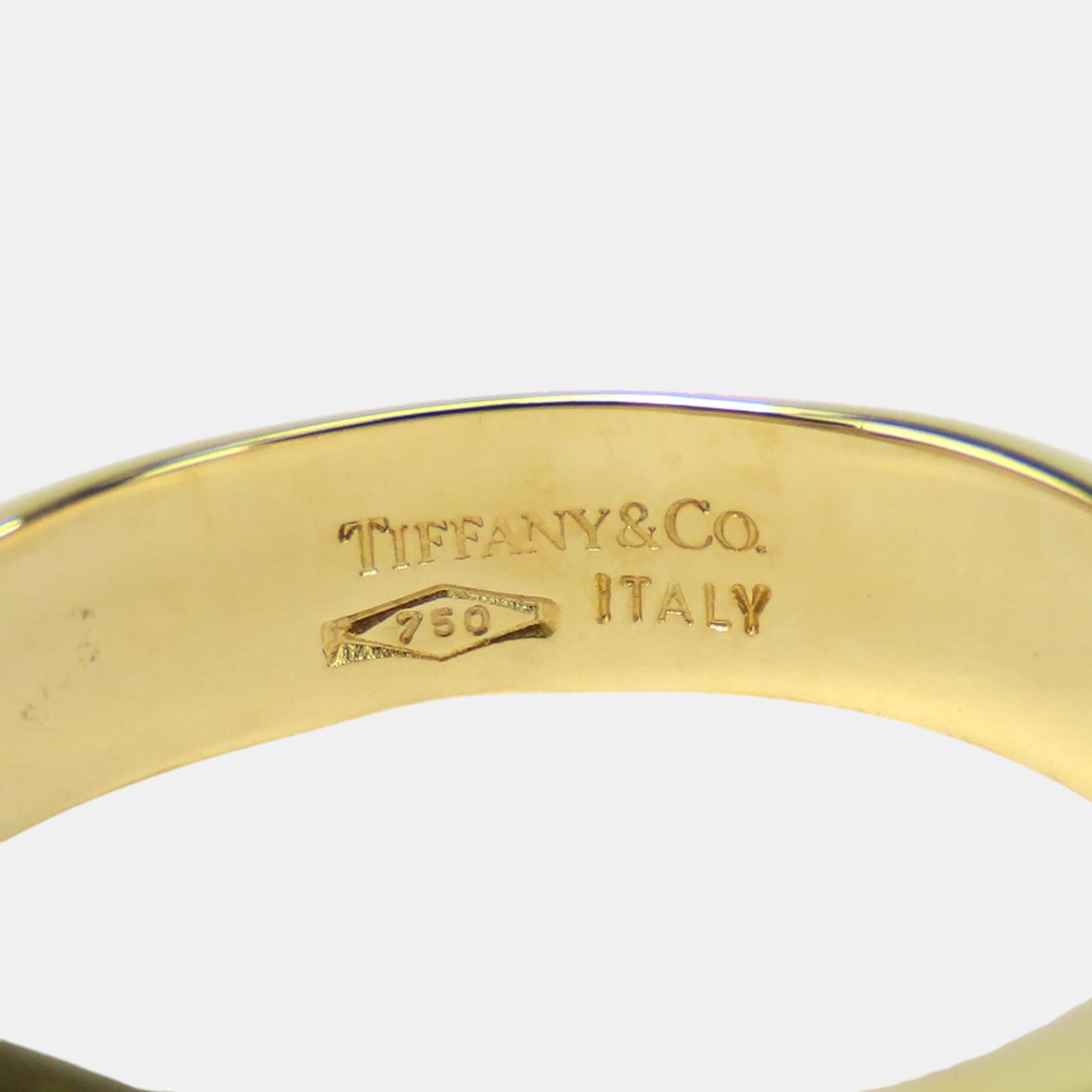 Tiffany & Co. 18K Yellow Gold Knife Edge Ring EU 52