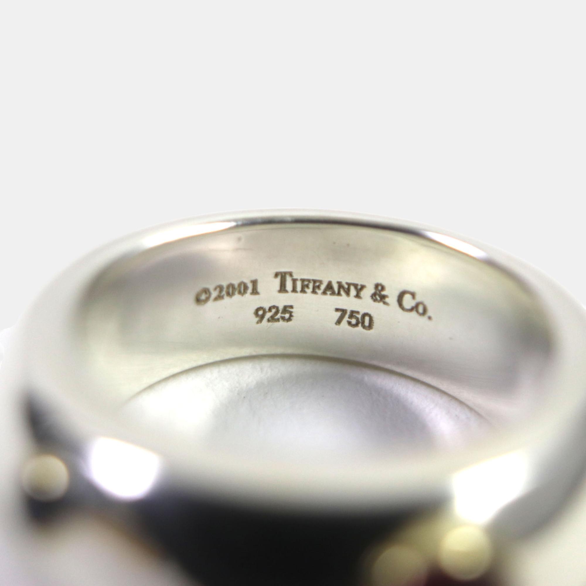 Tiffany & Co. Silver Etoile Combi Ring EU 51