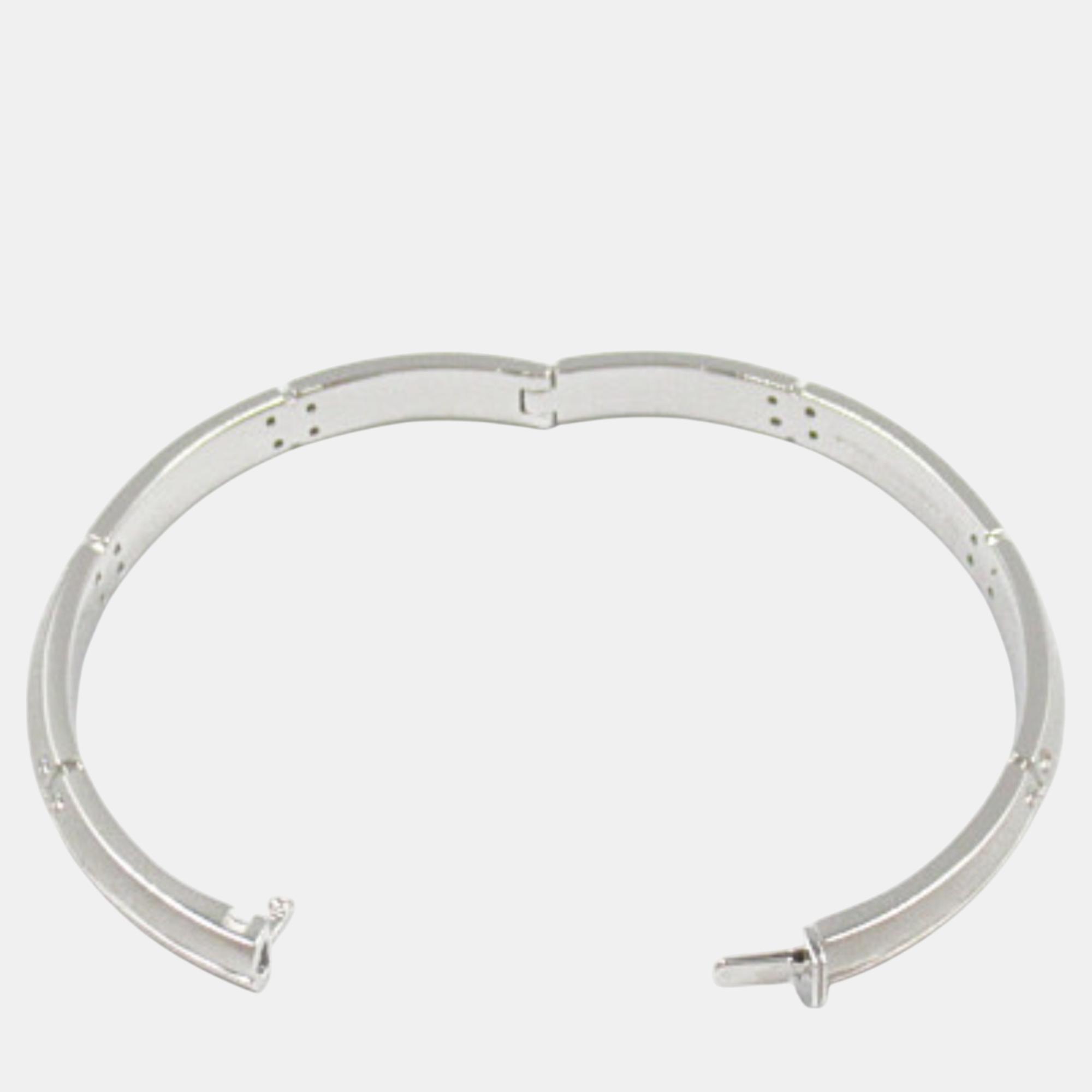 Tiffany & Co. Diamond White Gold Bangle Clear Metal