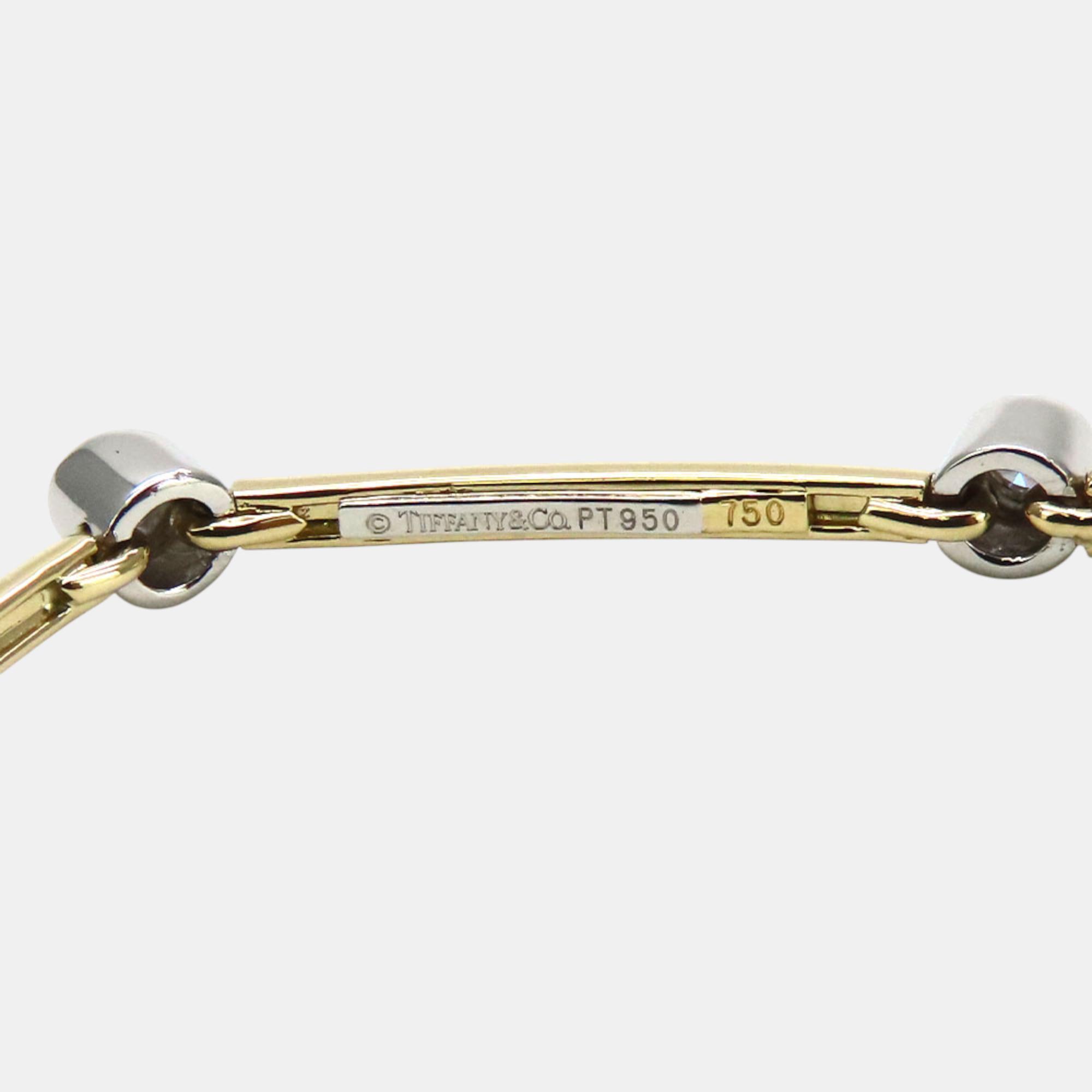 Tiffany & Co. 18k Yellow Gold Pt950 Diamond Bracelet Gold Metal