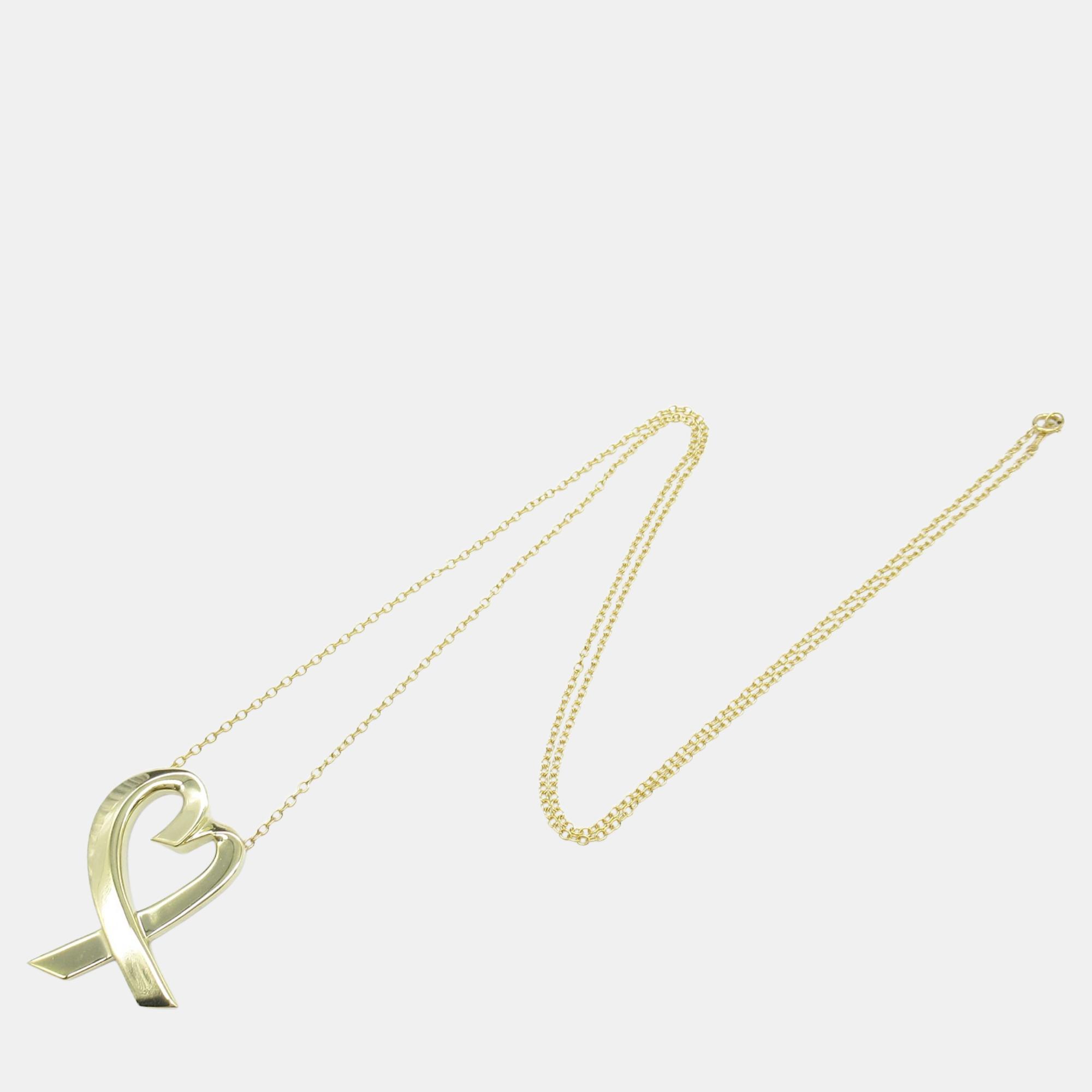 Tiffany & Co. Loving Heart Necklace 18k Yellow Gold Gold Metal