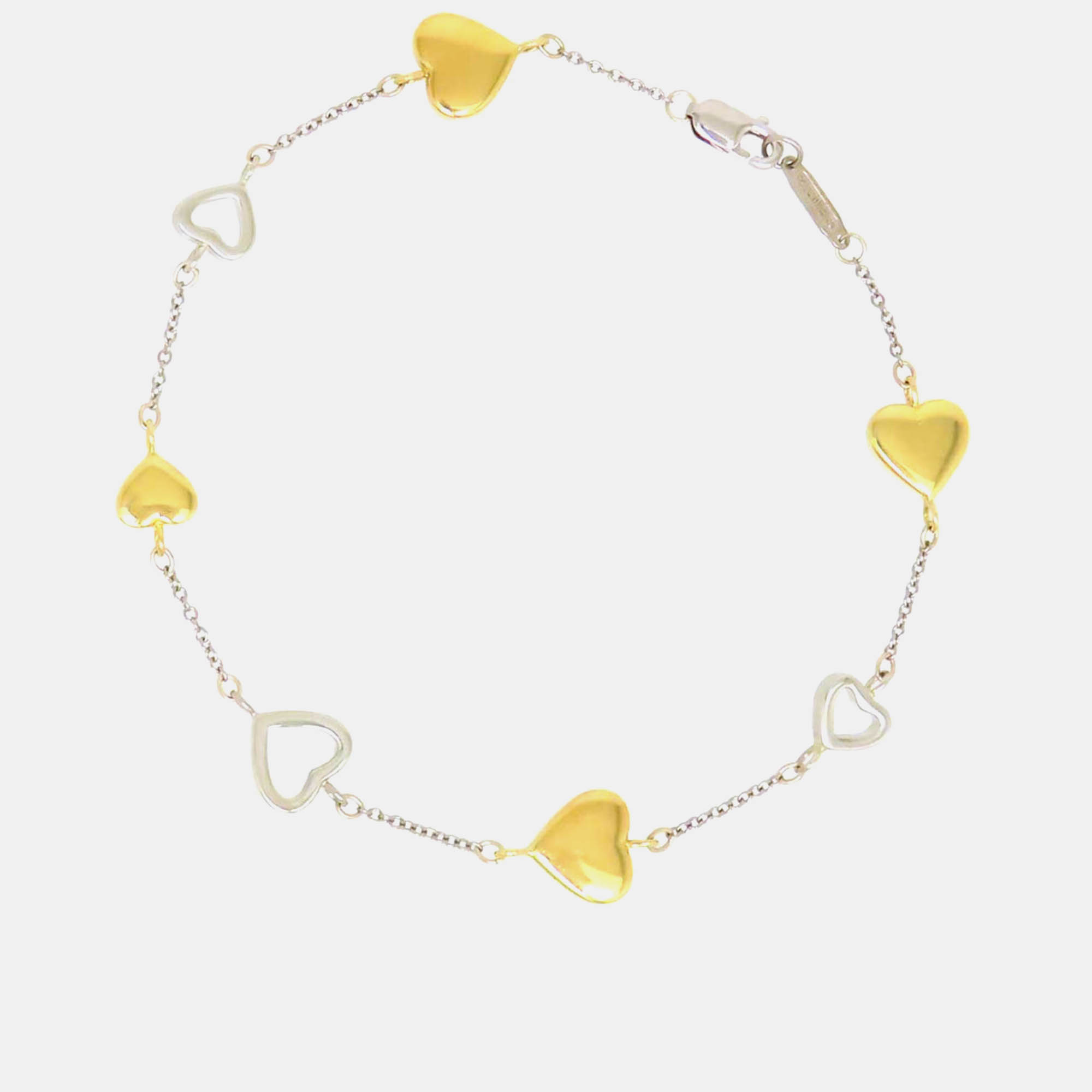 Tiffany & Co 18K Multi Heart Bracelet Gold Metal