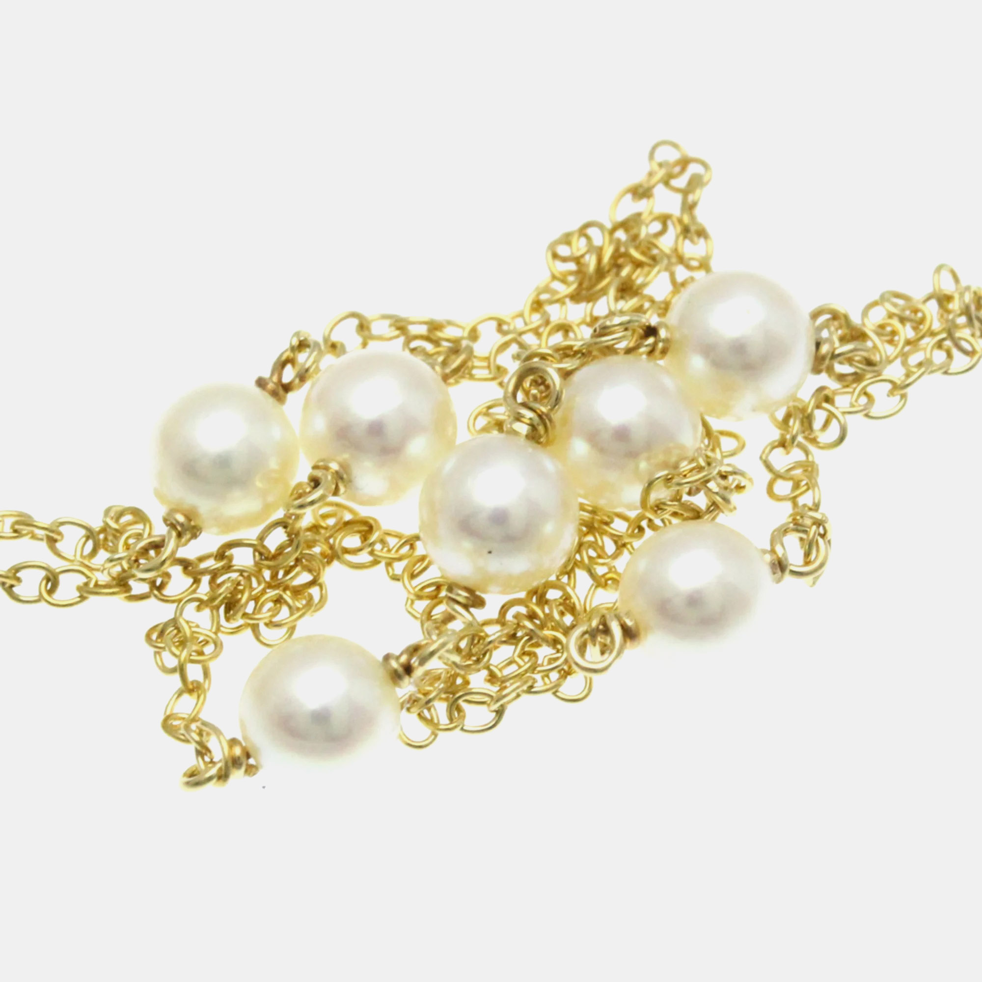 Tiffany & Co. 18K Yellow Gold And Pearl Elsa Peretti Necklace