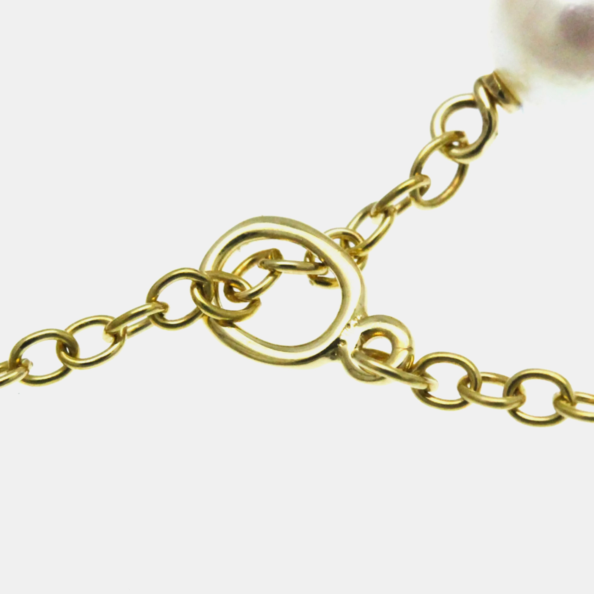 Tiffany & Co. 18K Yellow Gold And Pearl Elsa Peretti Necklace