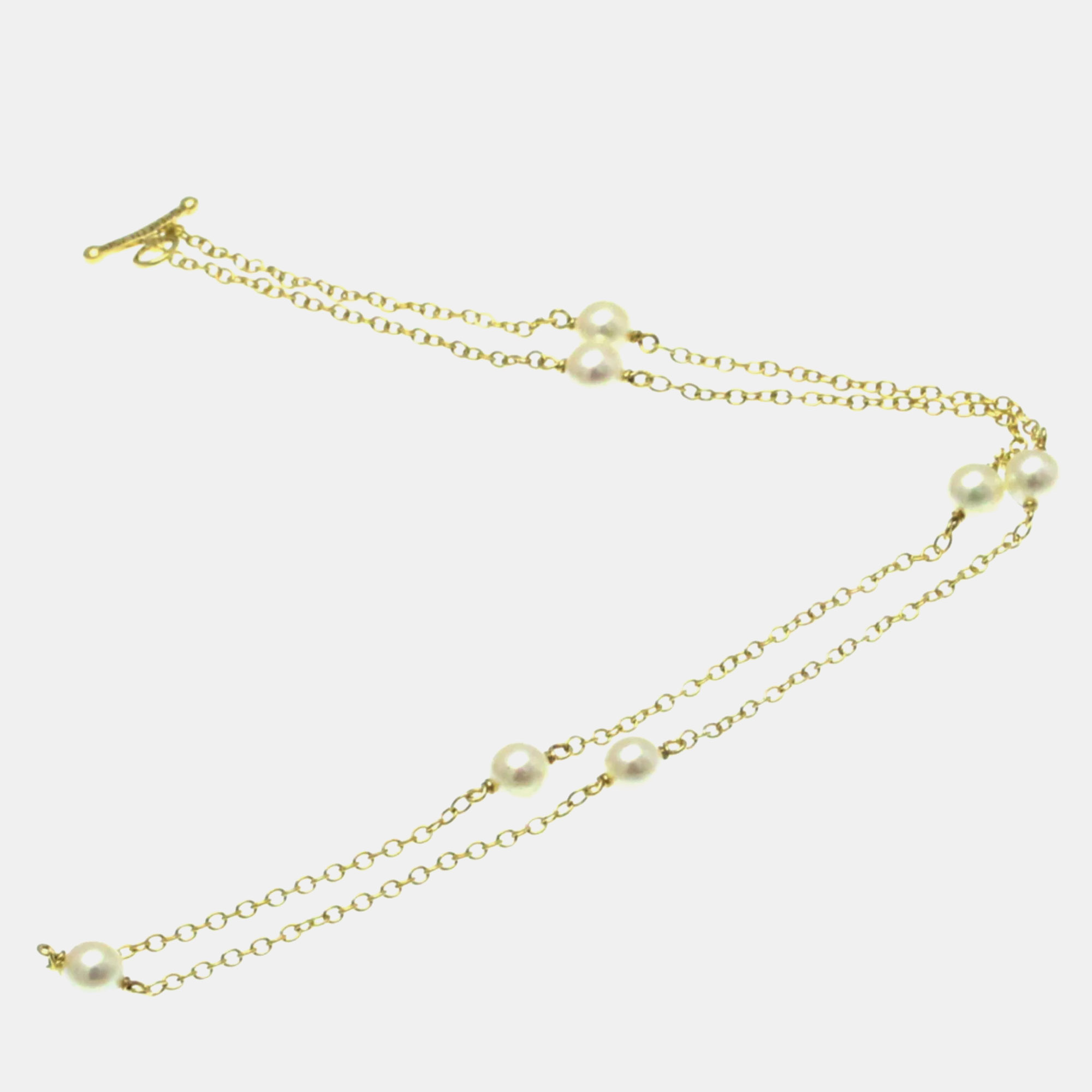 Tiffany & Co. 18K Yellow Gold And Pearl Elsa Peretti Necklace