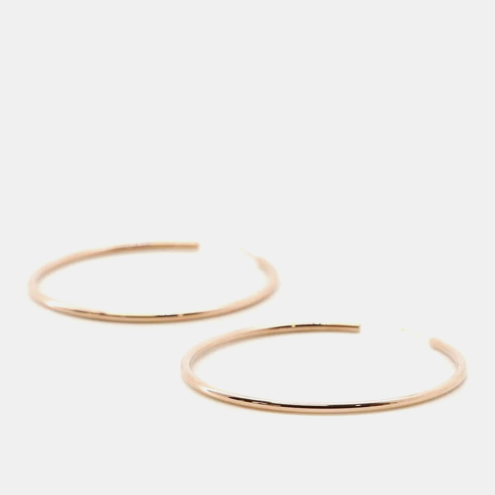 Tiffany & Co. 18K Rose Gold Hoop Earrings