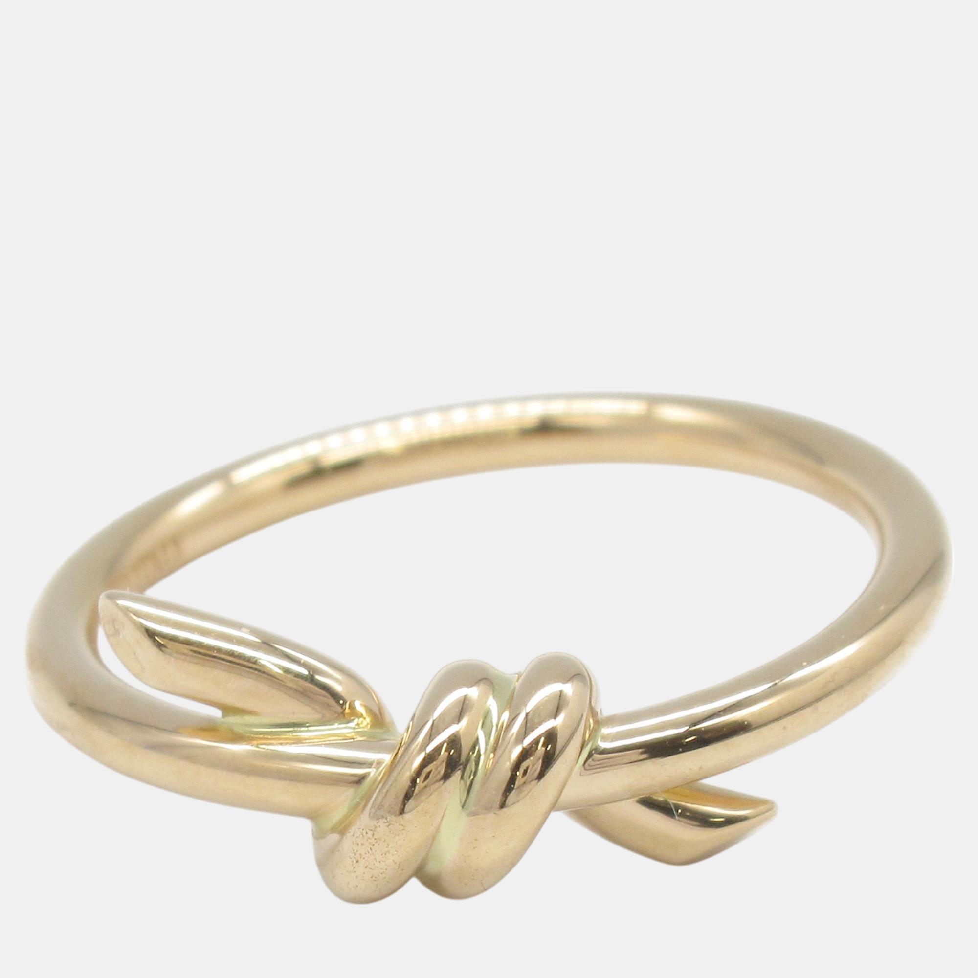 Tiffany & Co. 18K Pink Gold Knot Ring EU 50