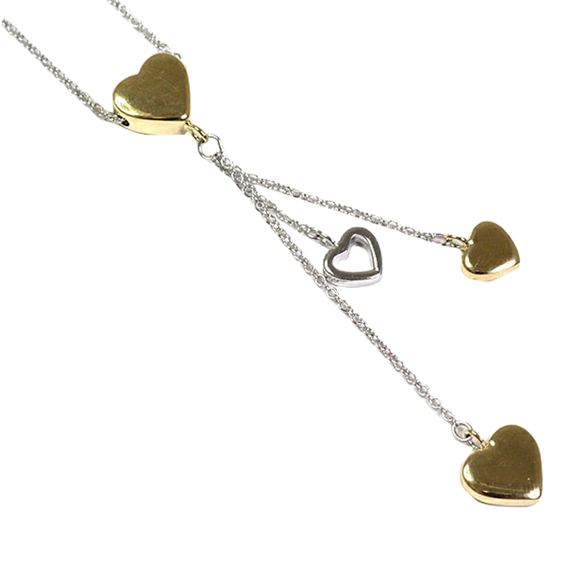 

Tiffany & Co. 18k Two Tone Gold Heart Pendant Necklace