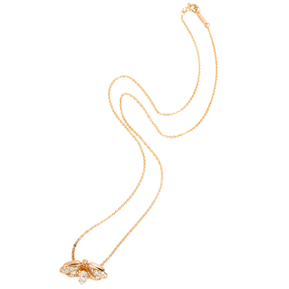 Tiffany & Co. Paper Flower 0.38 CTW Diamond 18K Rose Gold Firefly Pendant Necklace
Tiffany & Co. Paper Flower 0.38 CTW Diamond 18K Rose Gold Firefly Pendant Necklace