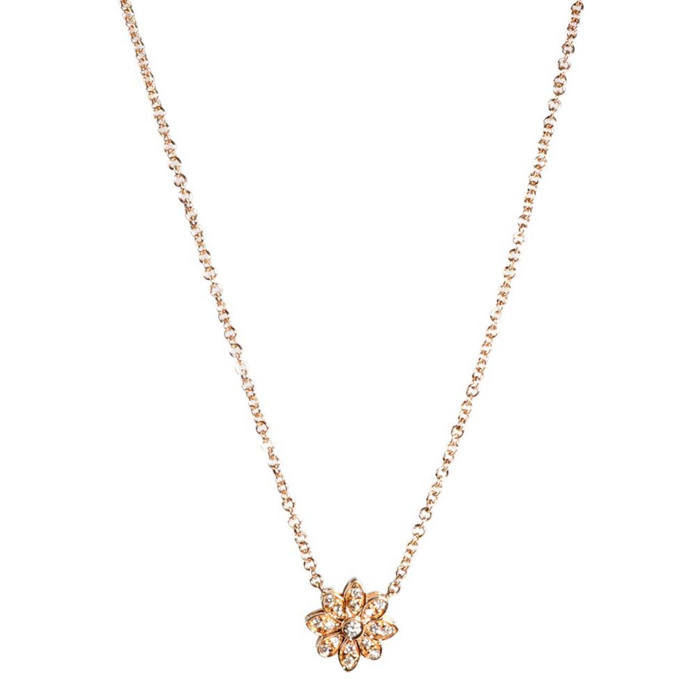 Tiffany & Co. Enchant Flower Diamonds 18K Rose Gold Necklace