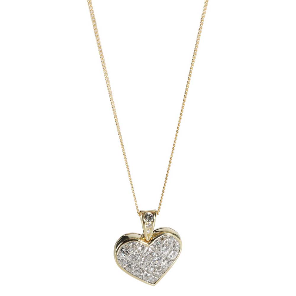 Tiffany & Co. Vintage Diamond 18K Yellow Gold Pendant Necklace