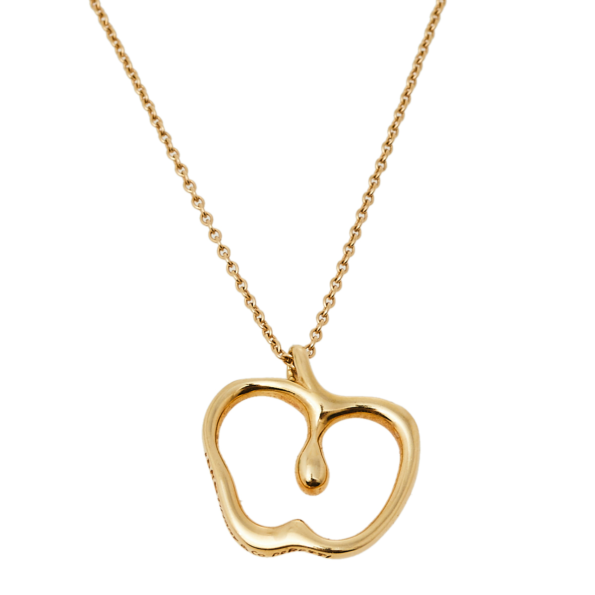 Tiffany & Co. Elsa Peretti Apple 18K Yellow Gold Pendant Necklace