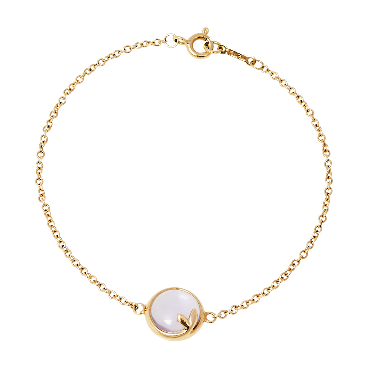 Tiffany & Co. Paloma Picasso Amethyst Cabochon 18K Yellow Gold Bracelet