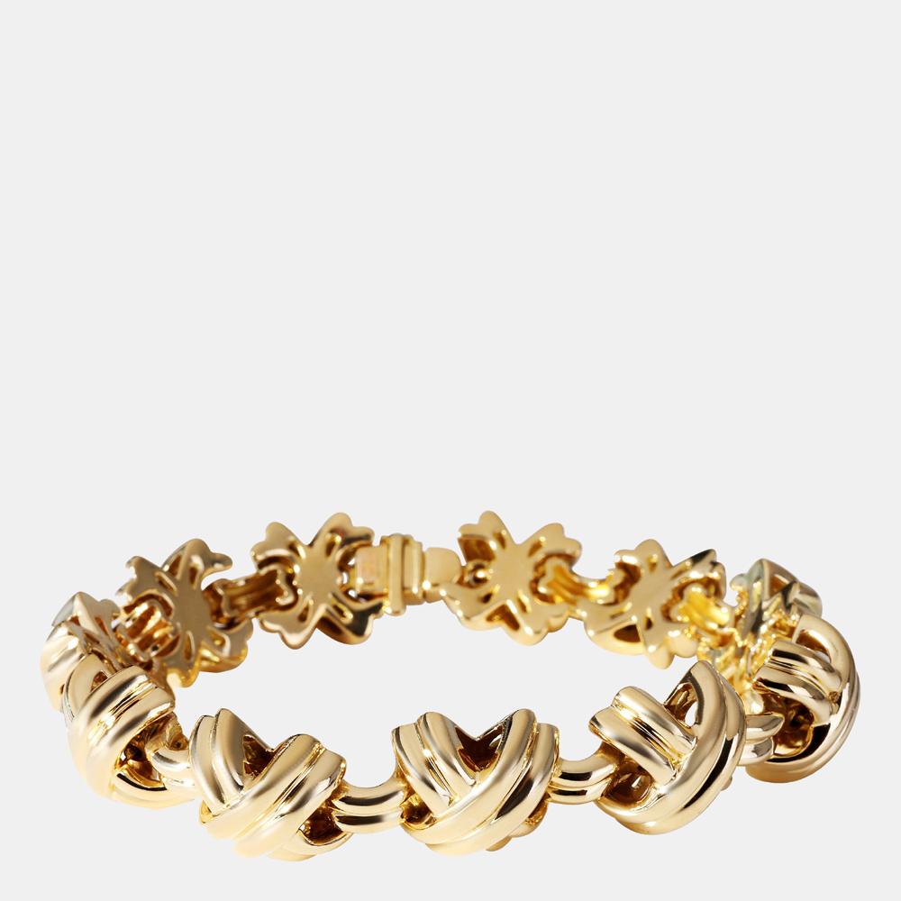 Tiffany & Co. Vintage X 18K Yellow Gold Bracelet 7