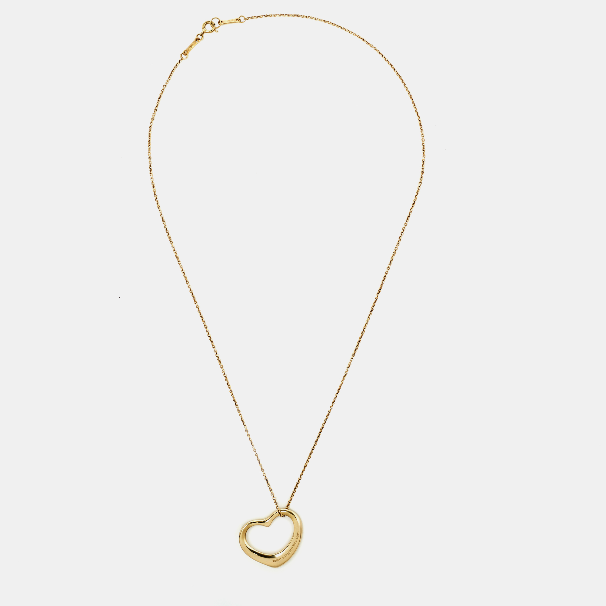 Tiffany & Co. Elsa Peretti Open Heart 18k Yellow Gold Pendant Necklace
Tiffany & Co. Elsa Peretti Open Heart 18k Yellow Gold Pendant Necklace