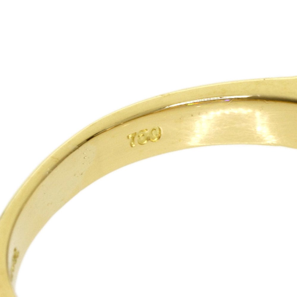 Tiffany Signature Diamond Ring K18 Yellow Gold Ladies