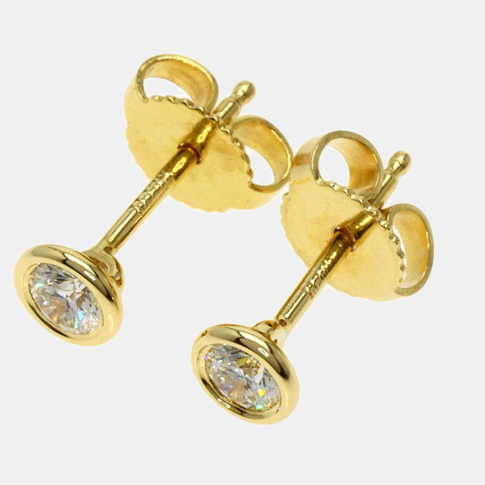 Tiffany & Co. Elsa Peretti Diamonds By The Yard 18K Yellow Gold Diamond Earrings