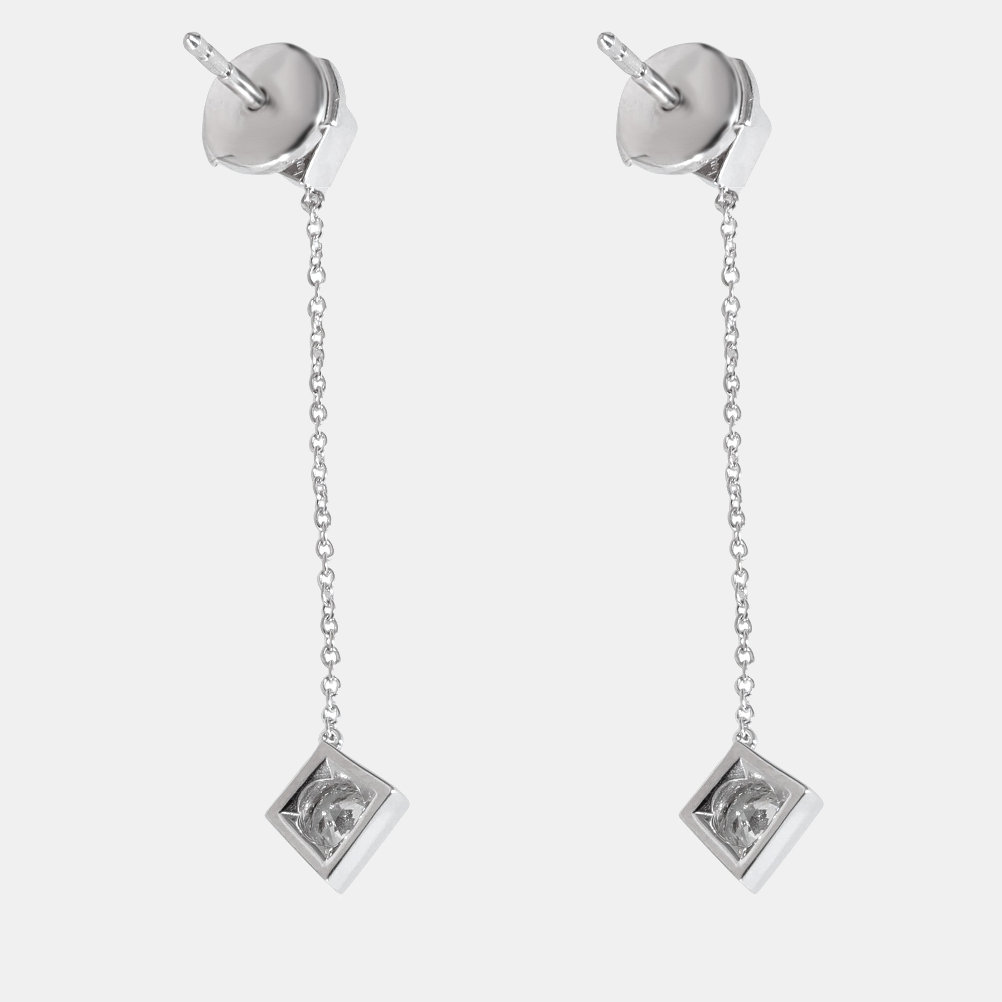 Tiffany & Co. Frank Gehry Torque Cube Drop Earring In 18k White Gold 0.40 CTW