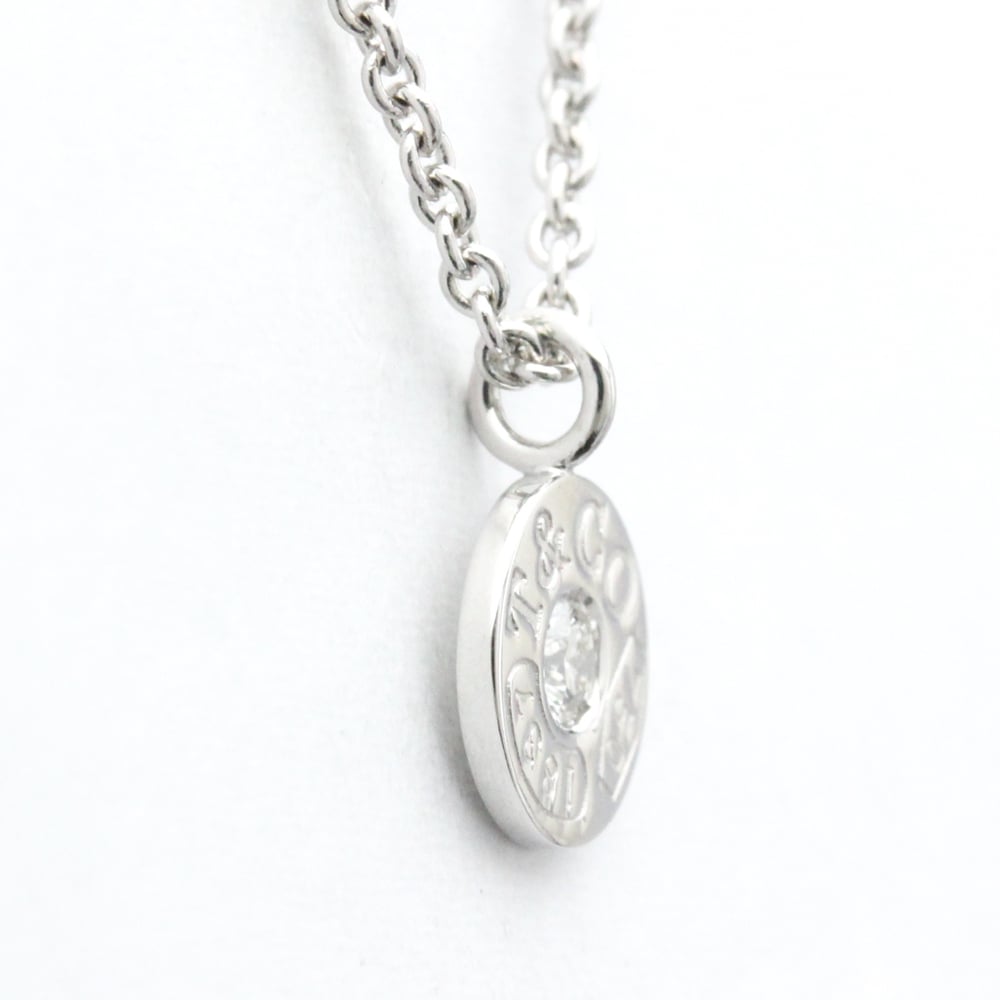 Tiffany & Co. Tiffany 1837 Circle 18K White Gold Diamond Necklace