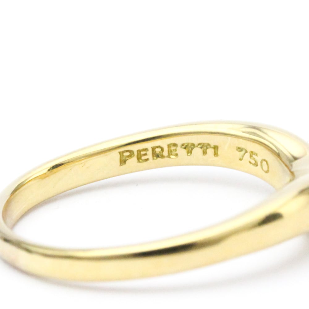 Tiffany & Co. Elsa Peretti Curved 18K Yellow Gold Diamond Ring EU 53