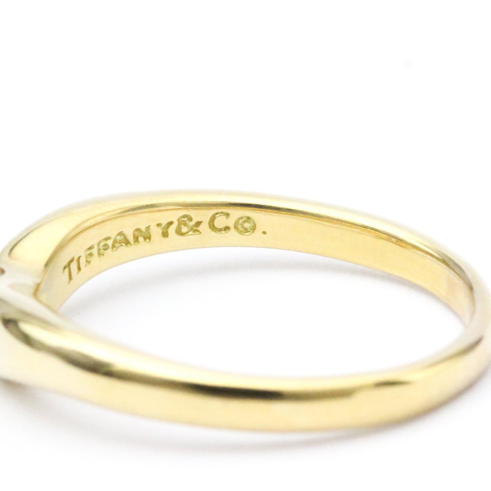 Tiffany & Co. Elsa Peretti Curved 18K Yellow Gold Diamond Ring EU 53