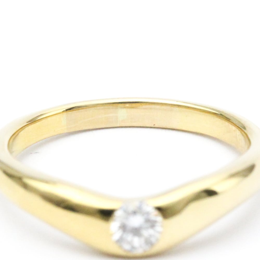 Tiffany & Co. Elsa Peretti Curved 18K Yellow Gold Diamond Ring EU 53