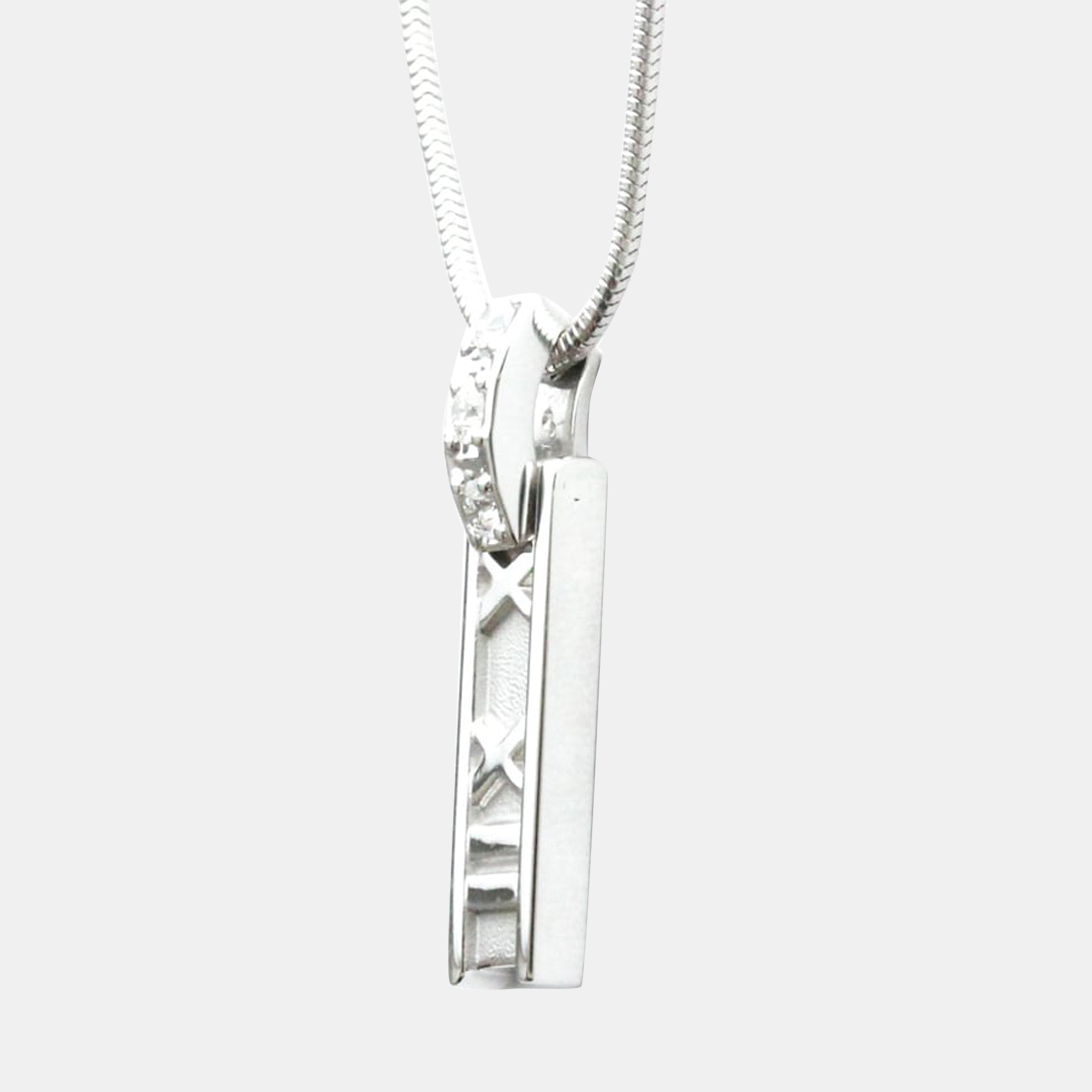Tiffany & Co. Atlas 18K White Gold Diamond Necklace