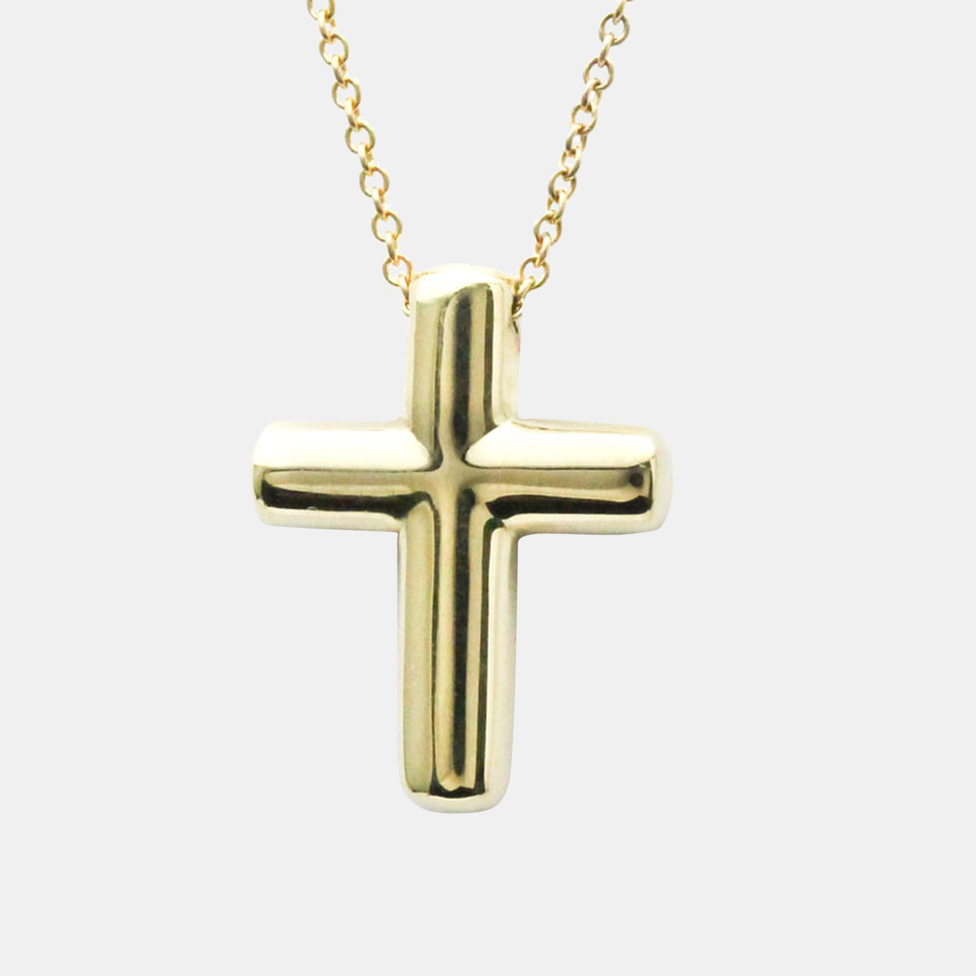 Tiffany & Co. Etoile Dots Cross 18K Yellow Gold Diamond Necklace