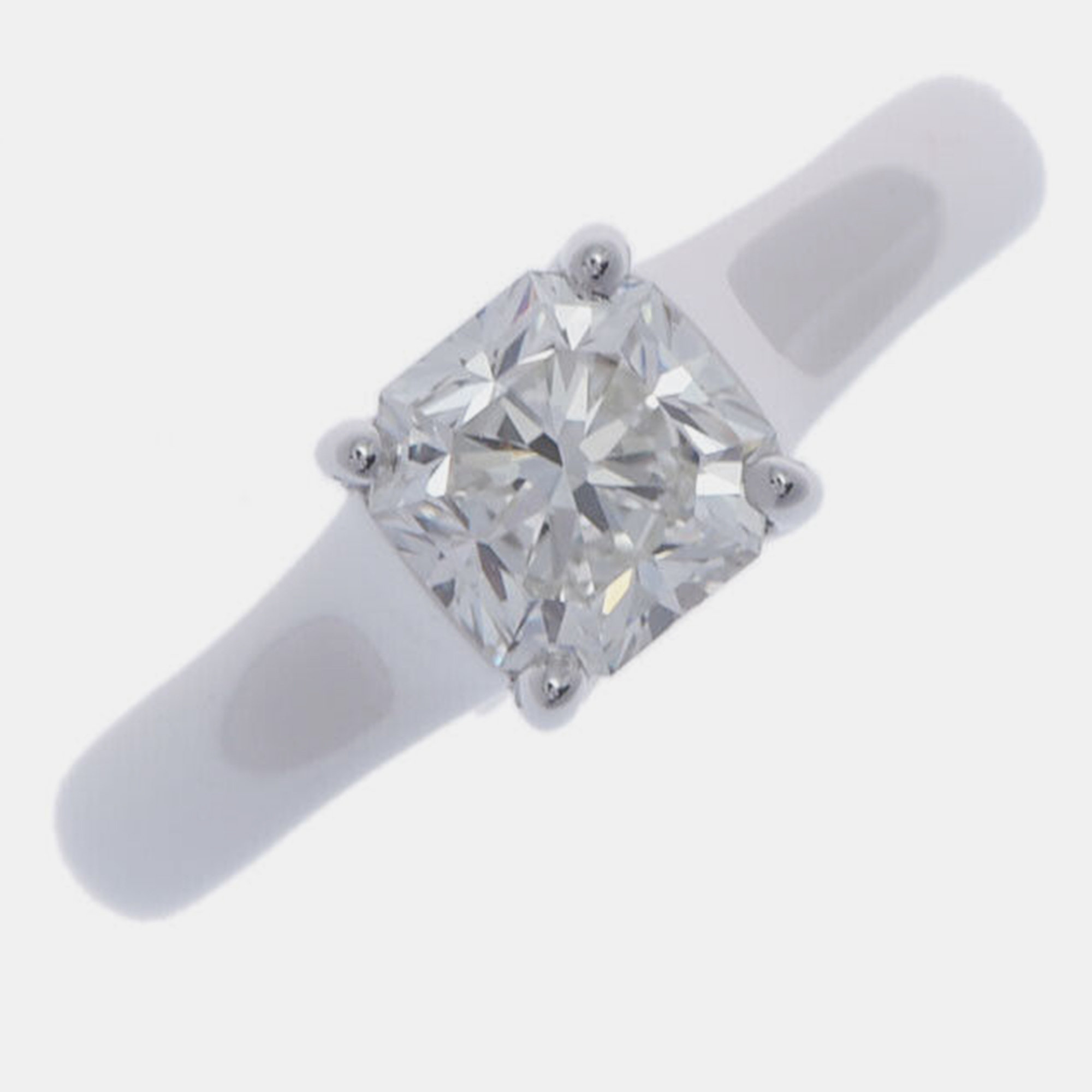 Tiffany & Co. Setting Lucida Platinum Diamond Ring EU 51