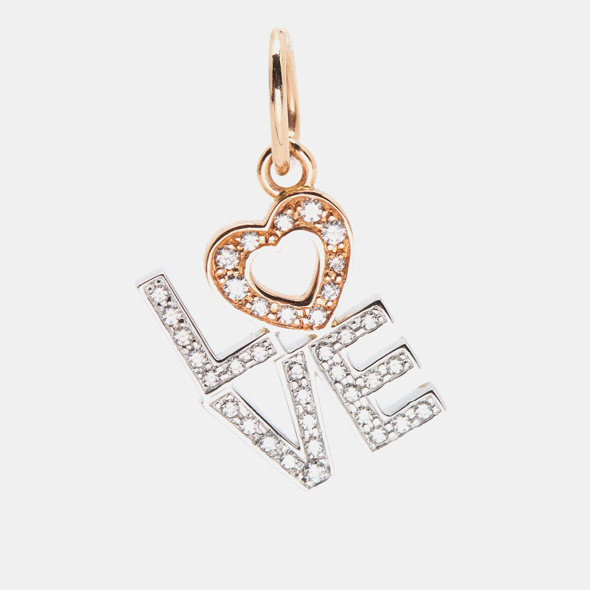 Tiffany & Co. Love Diamonds 18k Two Tone Gold Pendant