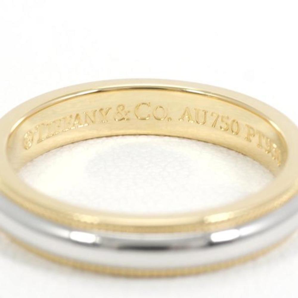 Tiffany & Co. Together Milgrain 18K Yellow Gold Platinum Ring EU 49