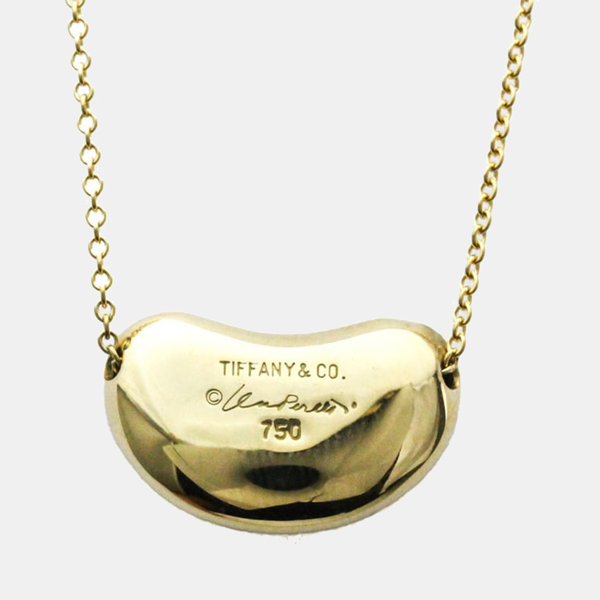 Tiffany & Co. Elsa Peretti Bean 18K Yellow Gold Necklace