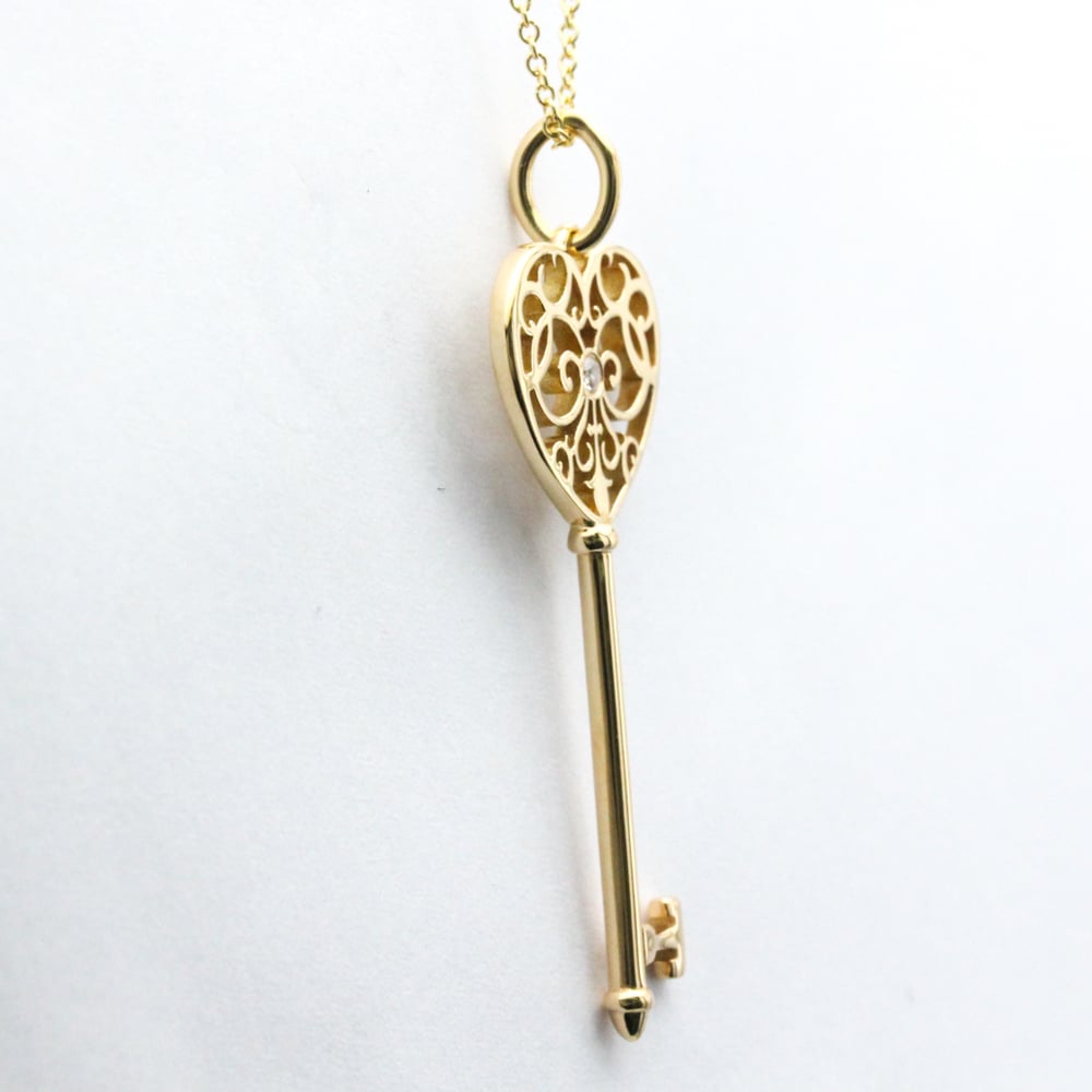 Tiffany & Co. Tiffany Enchant Heart Key 18K Yellow Gold Diamond Necklace