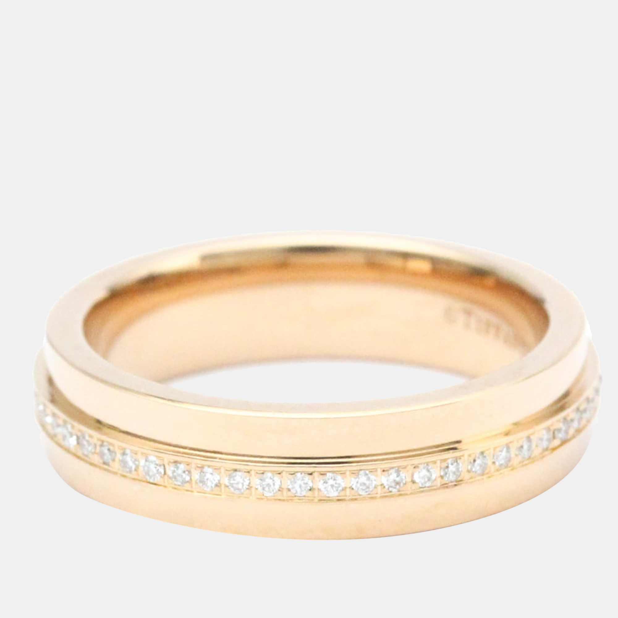 Tiffany & Co. Tiffany T Narrow 18K Rose Gold Diamond Ring EU 52