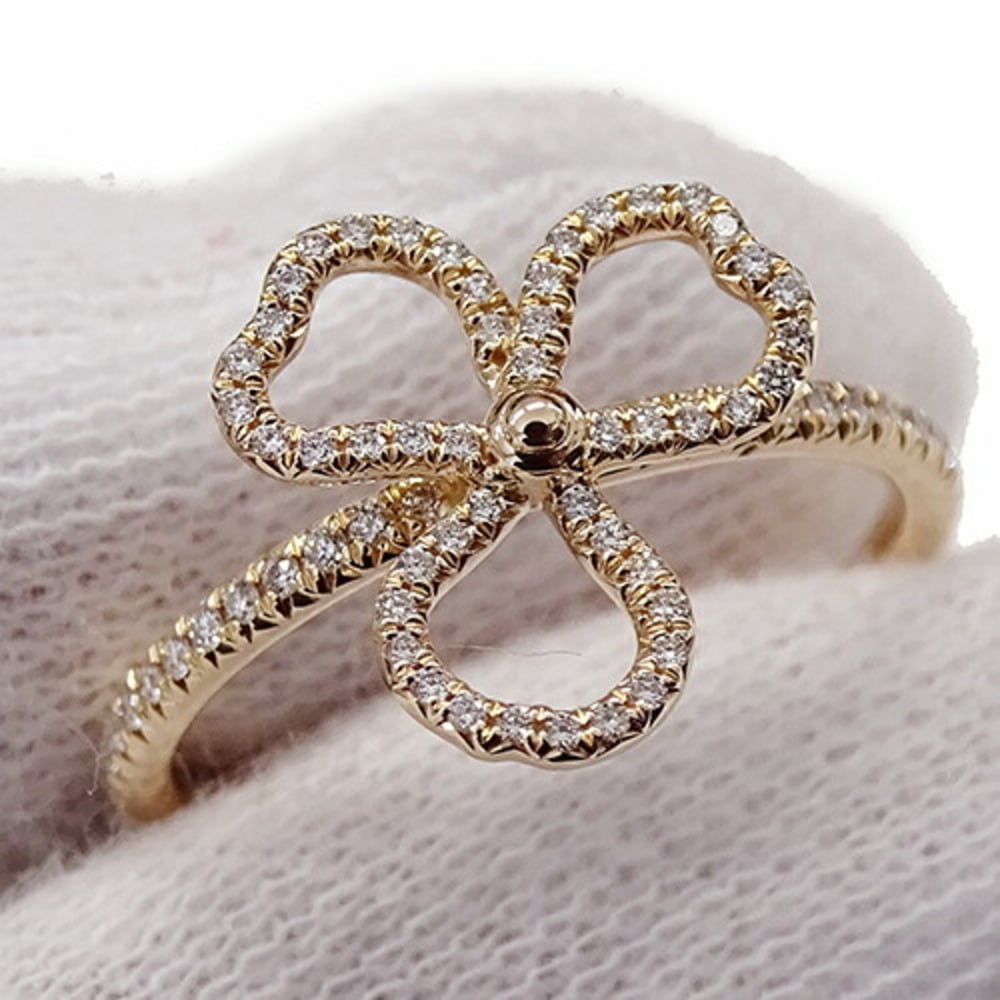 Tiffany & Co. Flower Paper 18K Rose Gold Diamond Ring EU 52