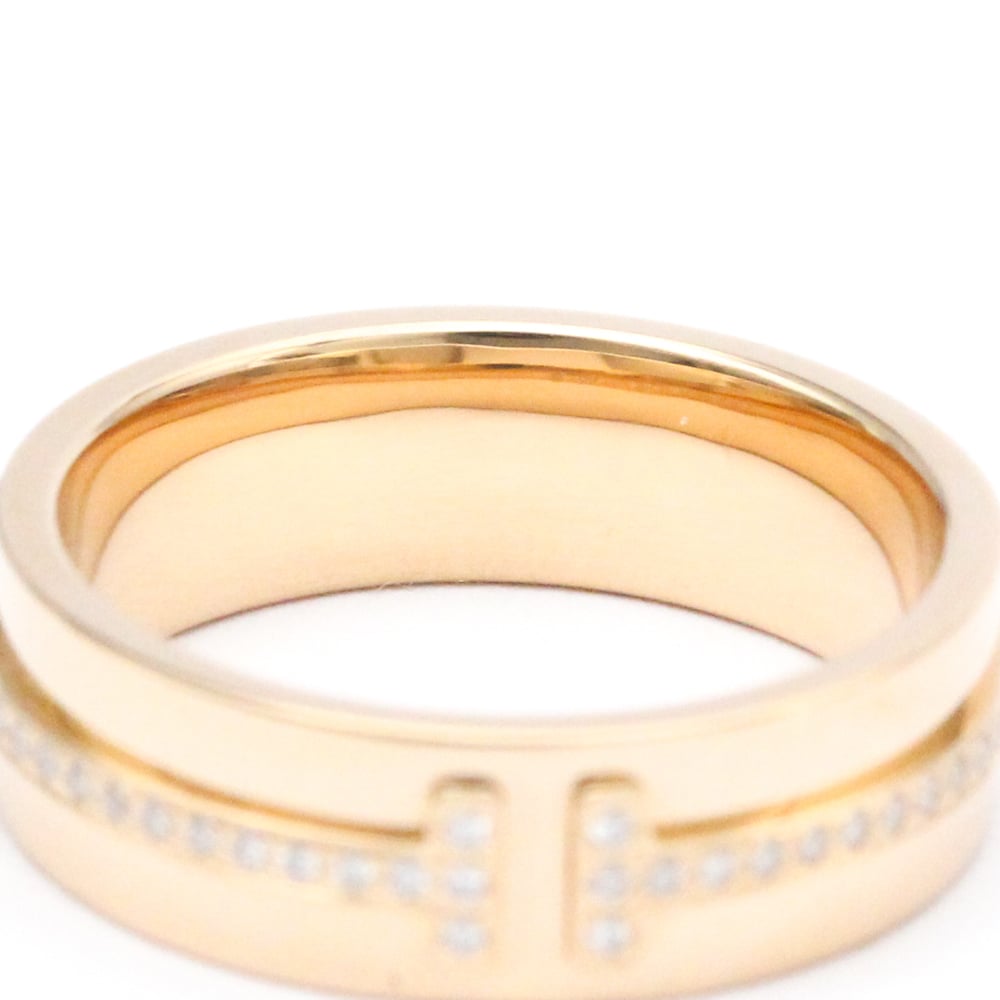 Tiffany & Co. Tiffany T 18K Rose Gold Diamond Ring EU 49