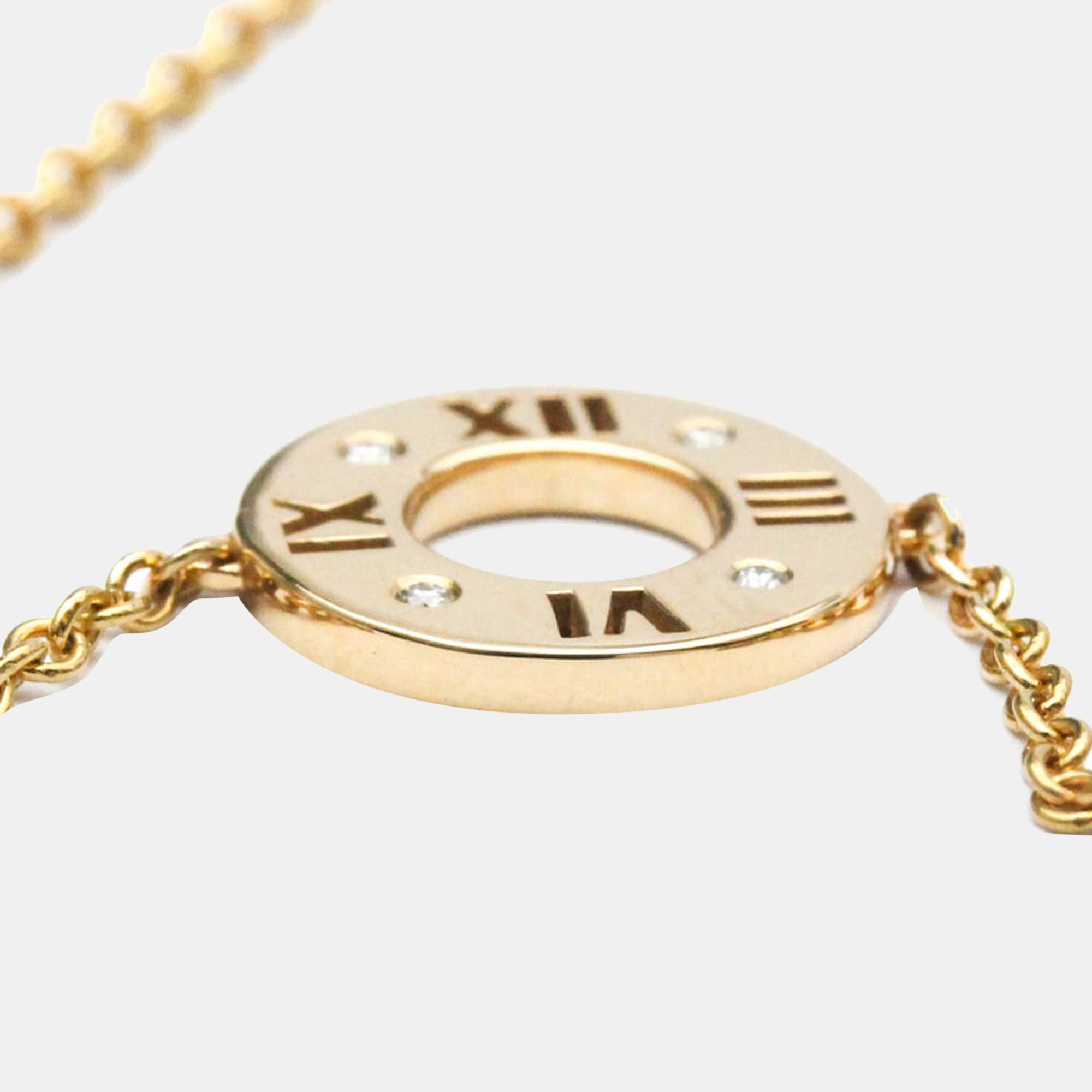 Tiffany & Co. Atlas 18K Rose Gold Diamond Bracelet 15