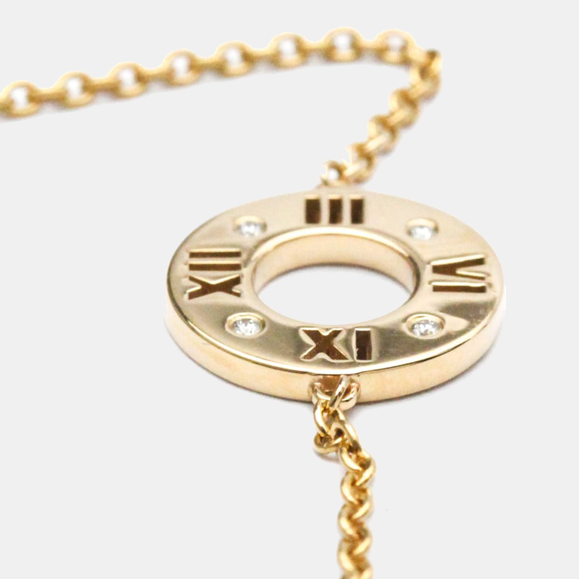 Tiffany & Co. Atlas 18K Rose Gold Diamond Bracelet 15