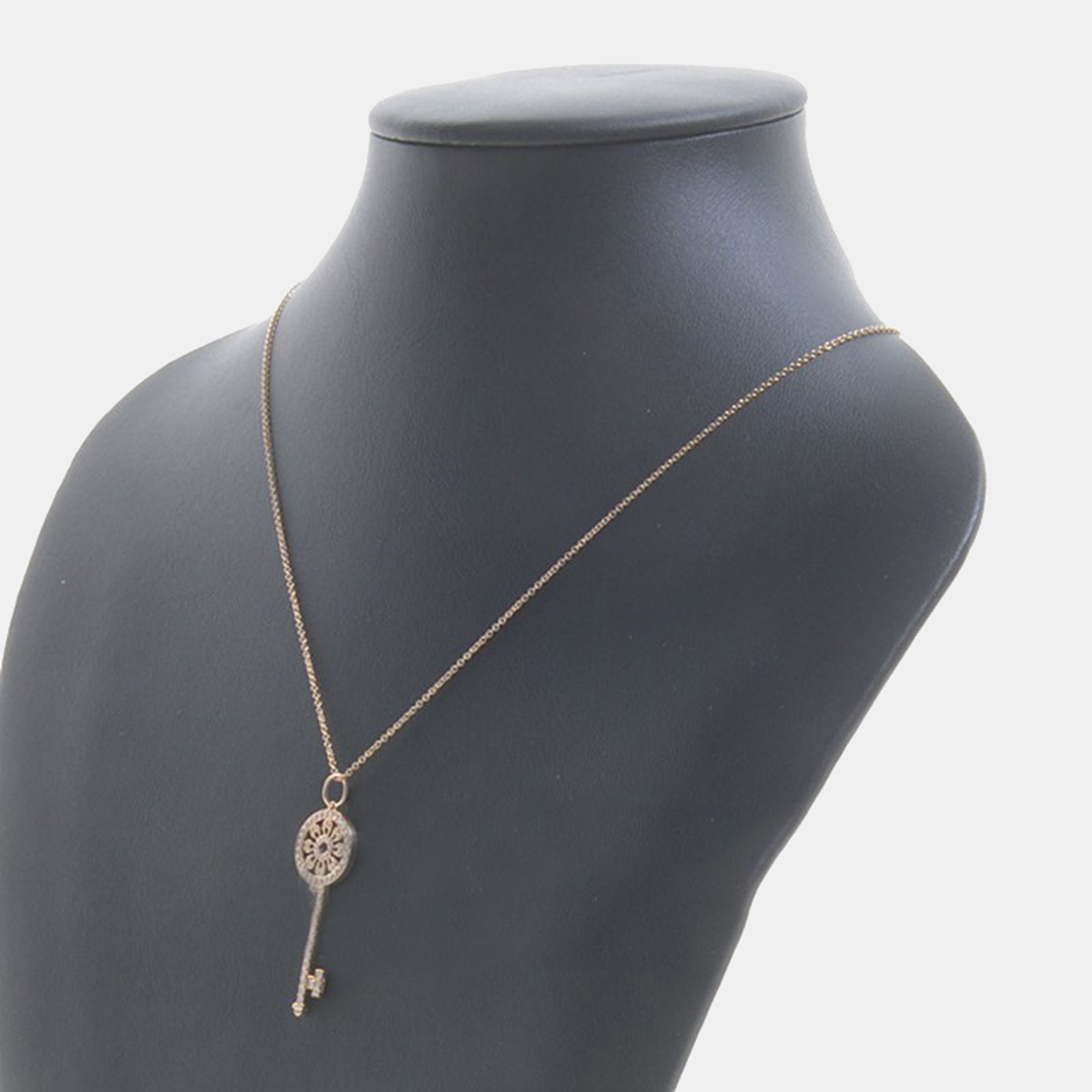 Tiffany & Co. Petals Key 18K Rose Gold Diamond Necklace