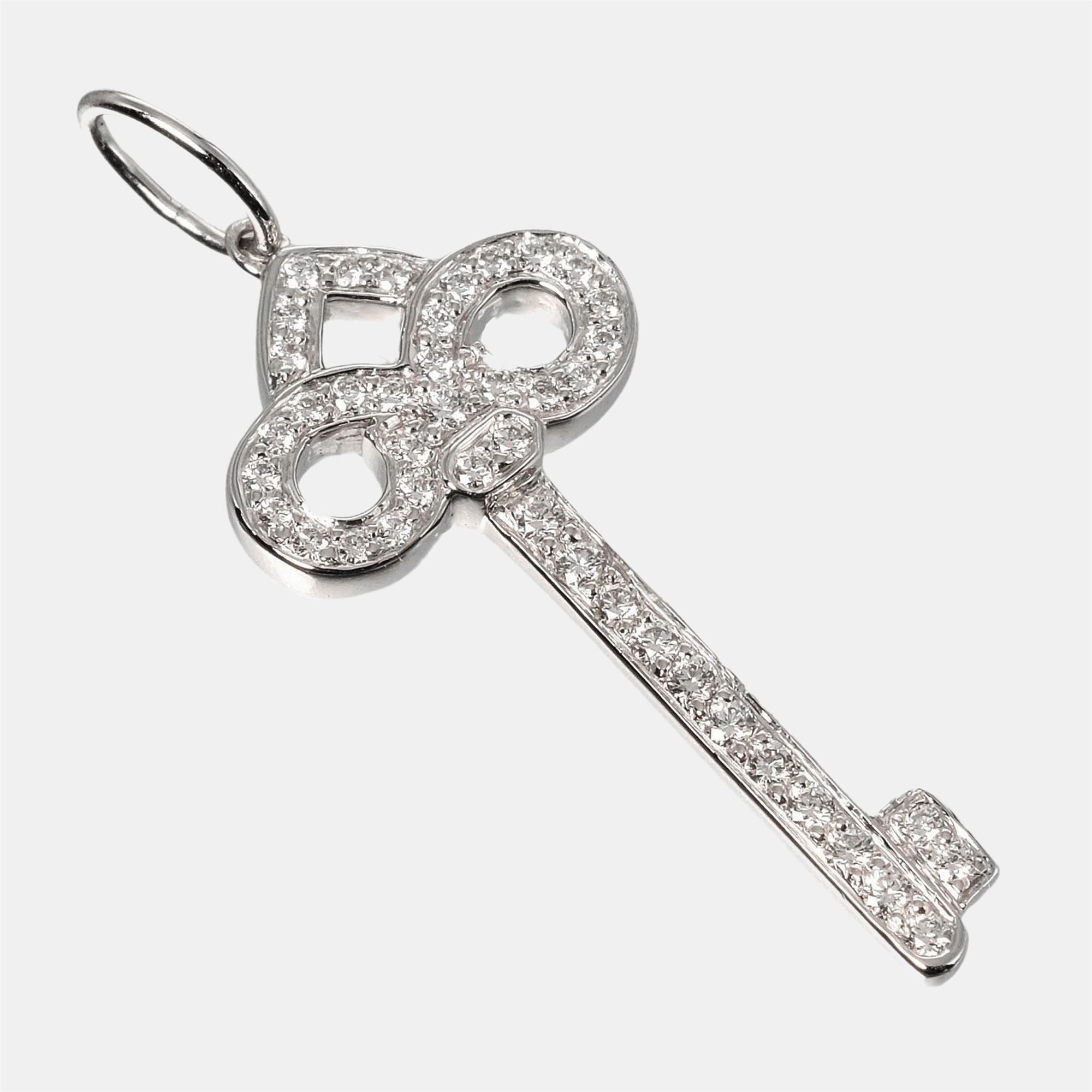 Tiffany & Co Silver Platinum Fleur De Lis Pendant Jewelry