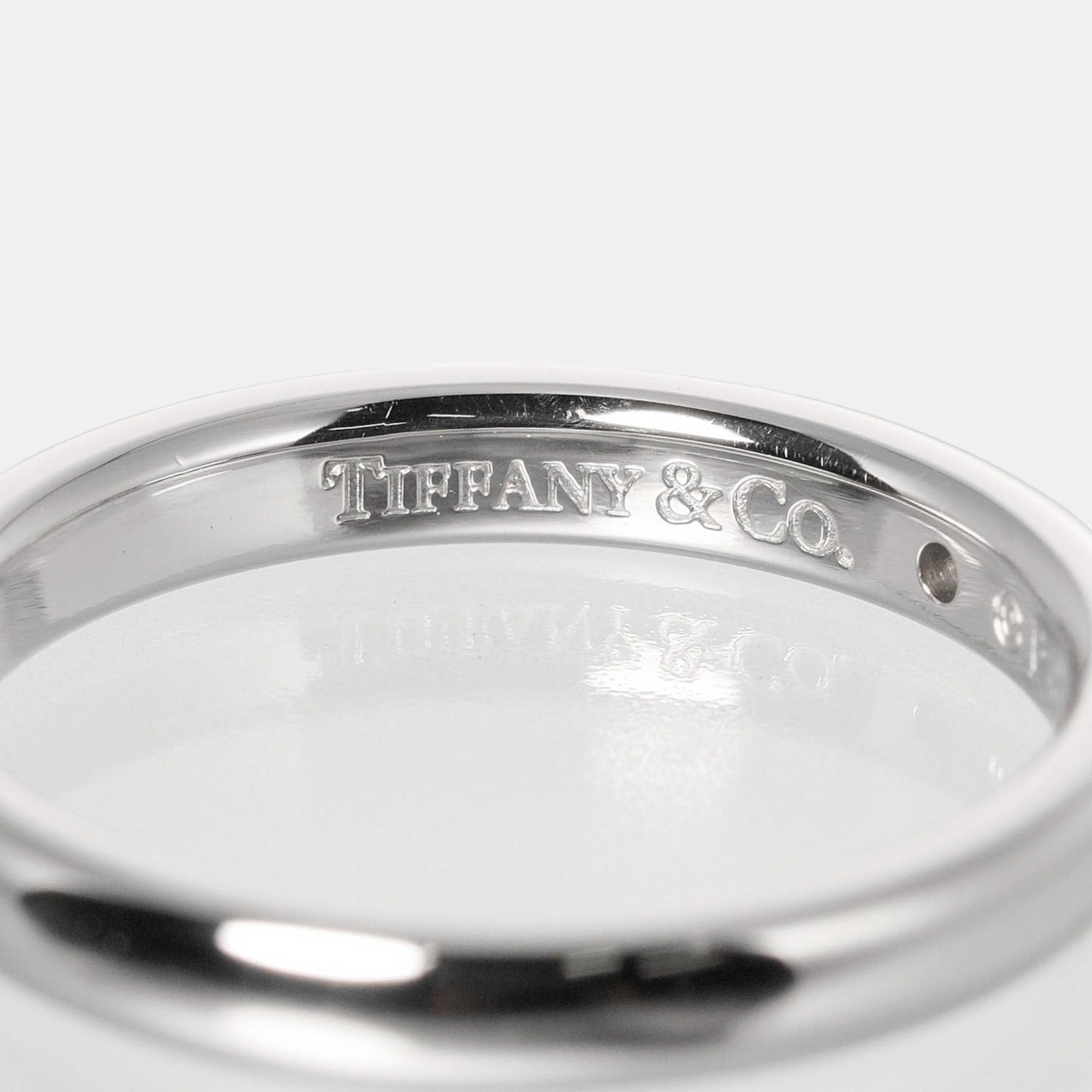 Tiffany & Co Silver Platinum Stacking Band Ring Jewelry