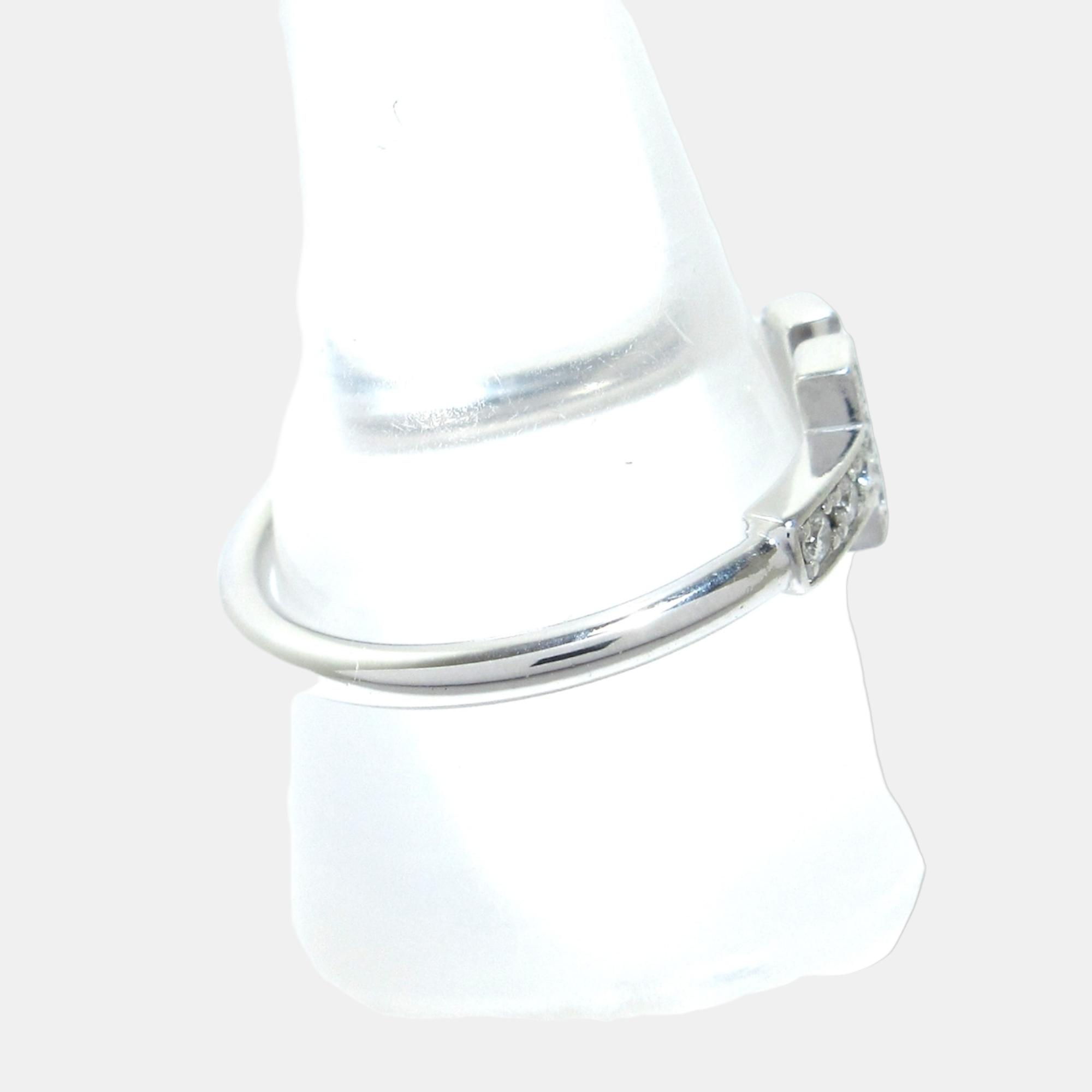 Tiffany & Co Silver White Gold T Ring Jewelry