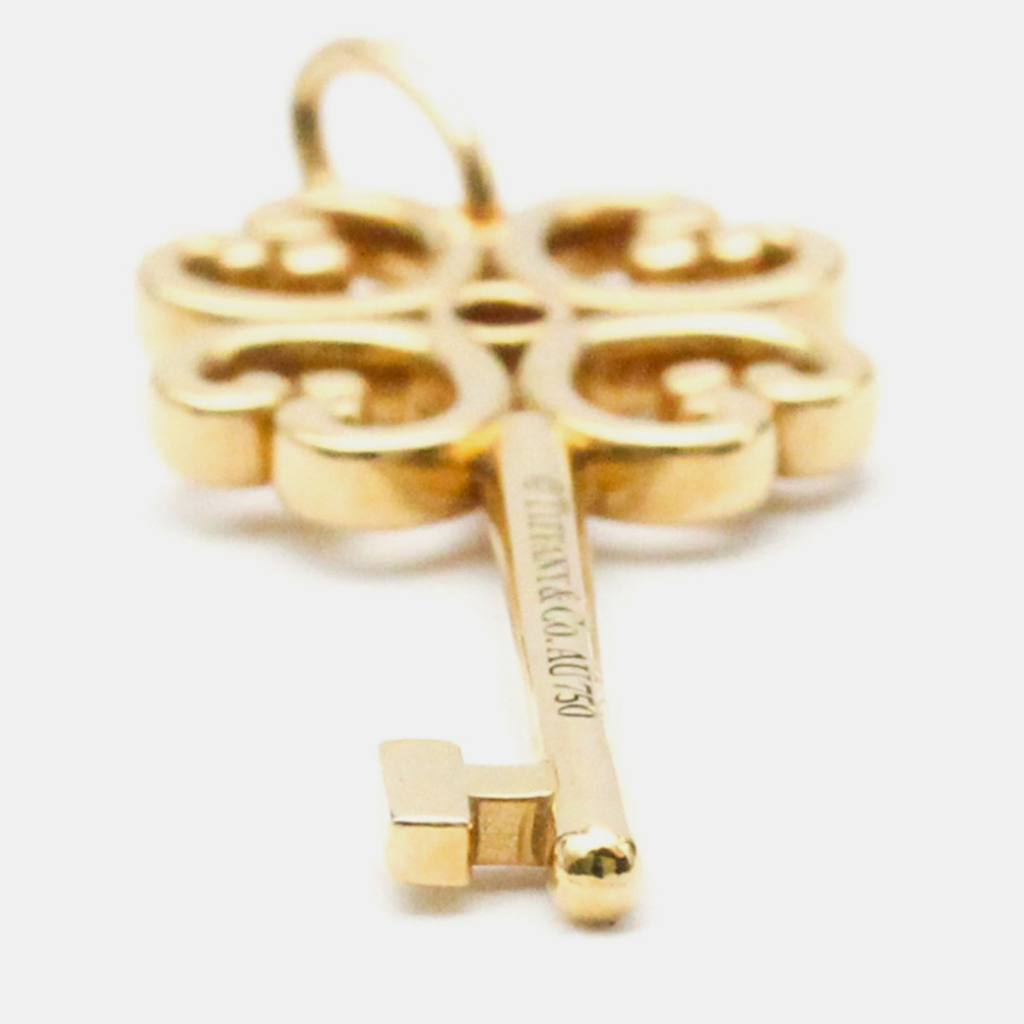 Tiffany & Co. Heart Key 18K Rose Gold Sapphire Charms And Pendants