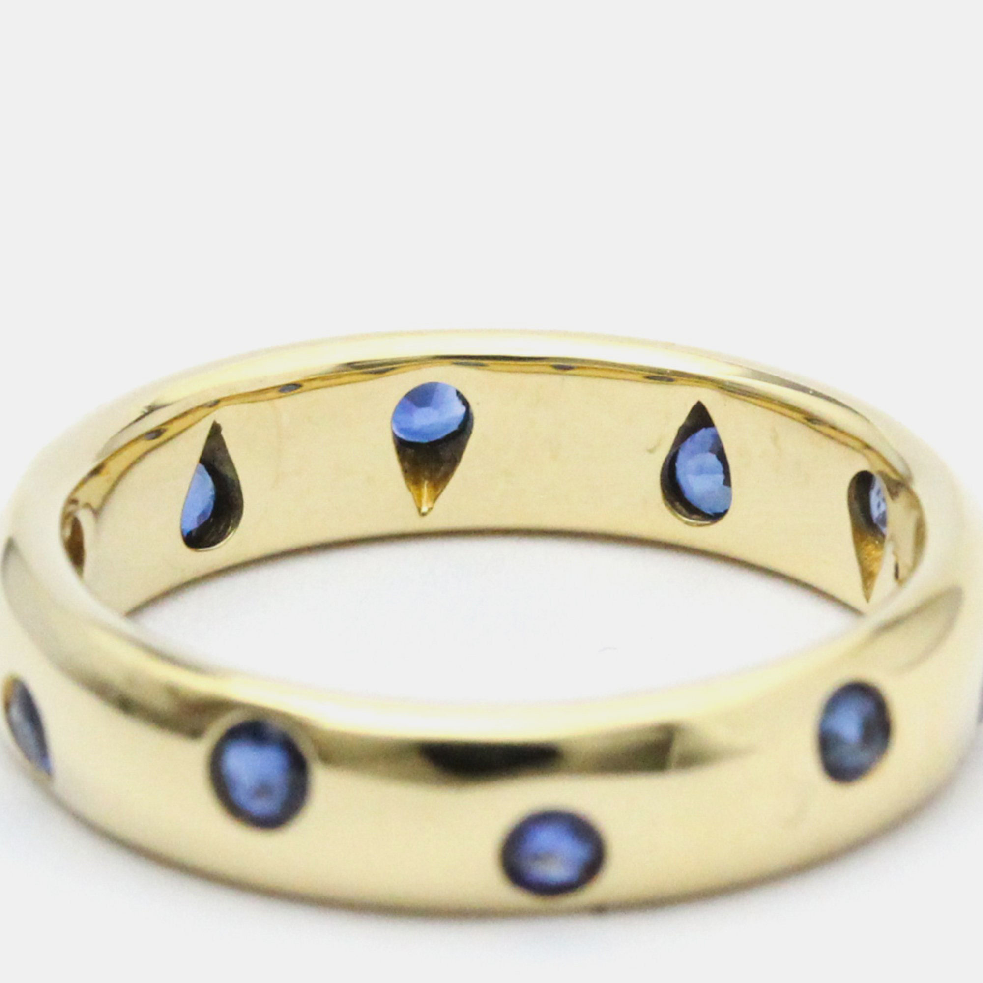 Tiffany & Co. Etoile 18K Yellow Gold Sapphire Ring EU 49
