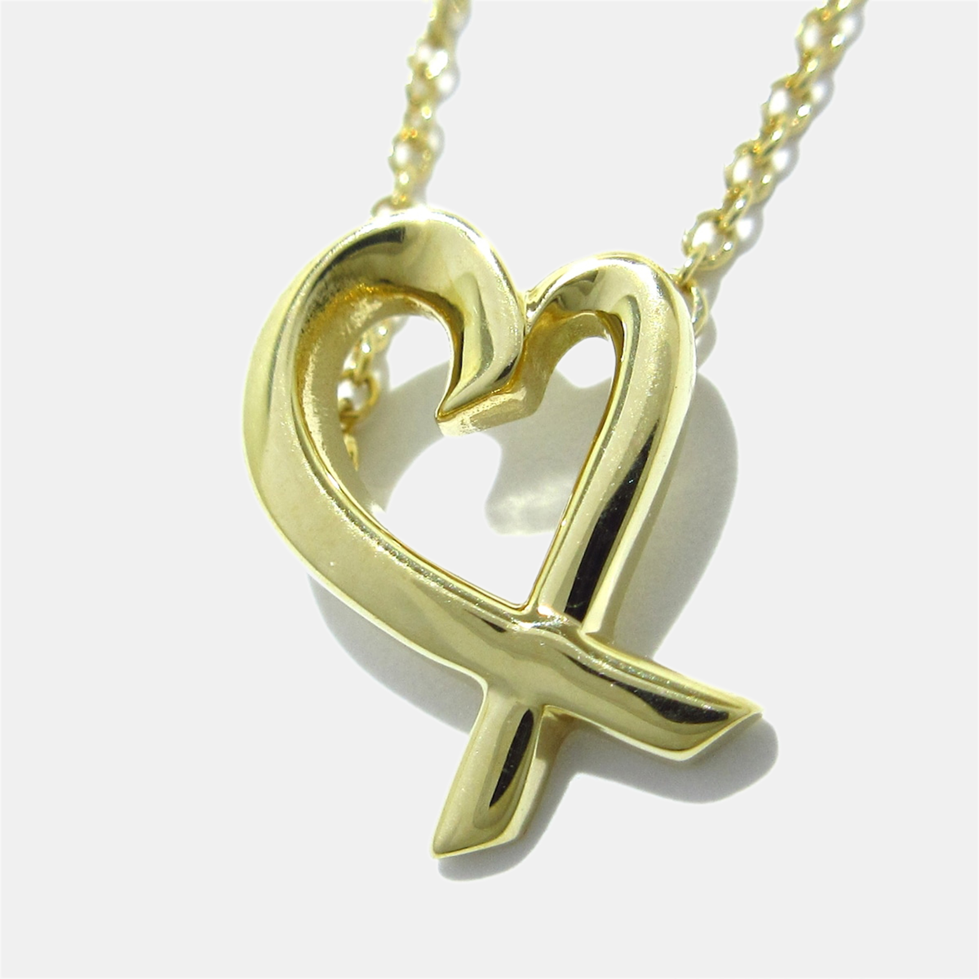 Tiffany & Co. Paloma Picasso Loving Heart 18K Yellow Gold Necklace