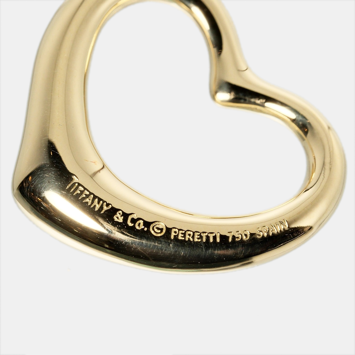 Tiffany & Co. Elsa Peretti Open Heart 18K Yellow Gold Charms And Pendant