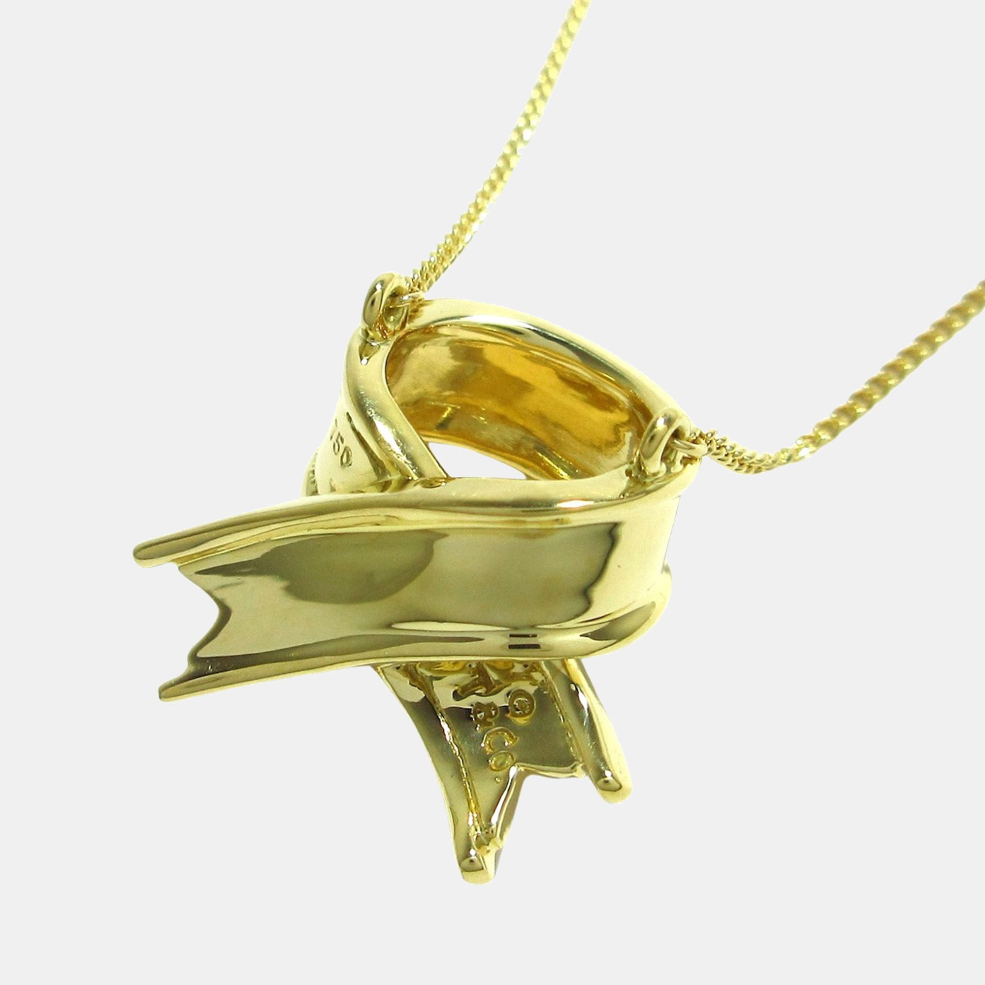 Tiffany & Co Yellow Gold Ribbon Necklace