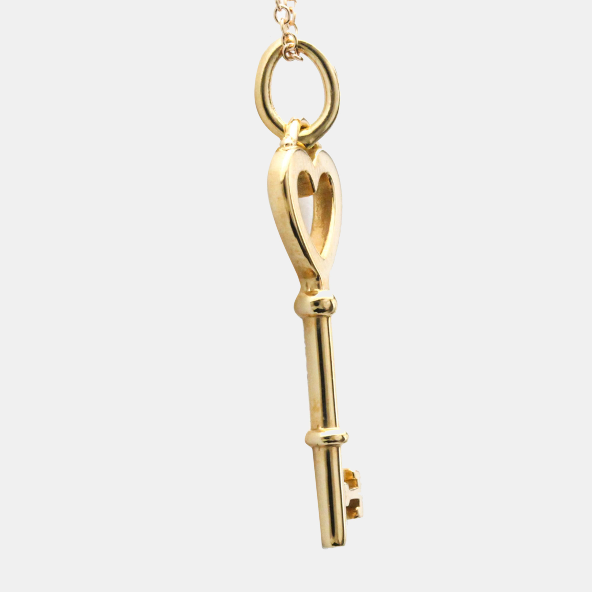 Tiffany & Co. Heart Key 18K Yellow Gold Necklace