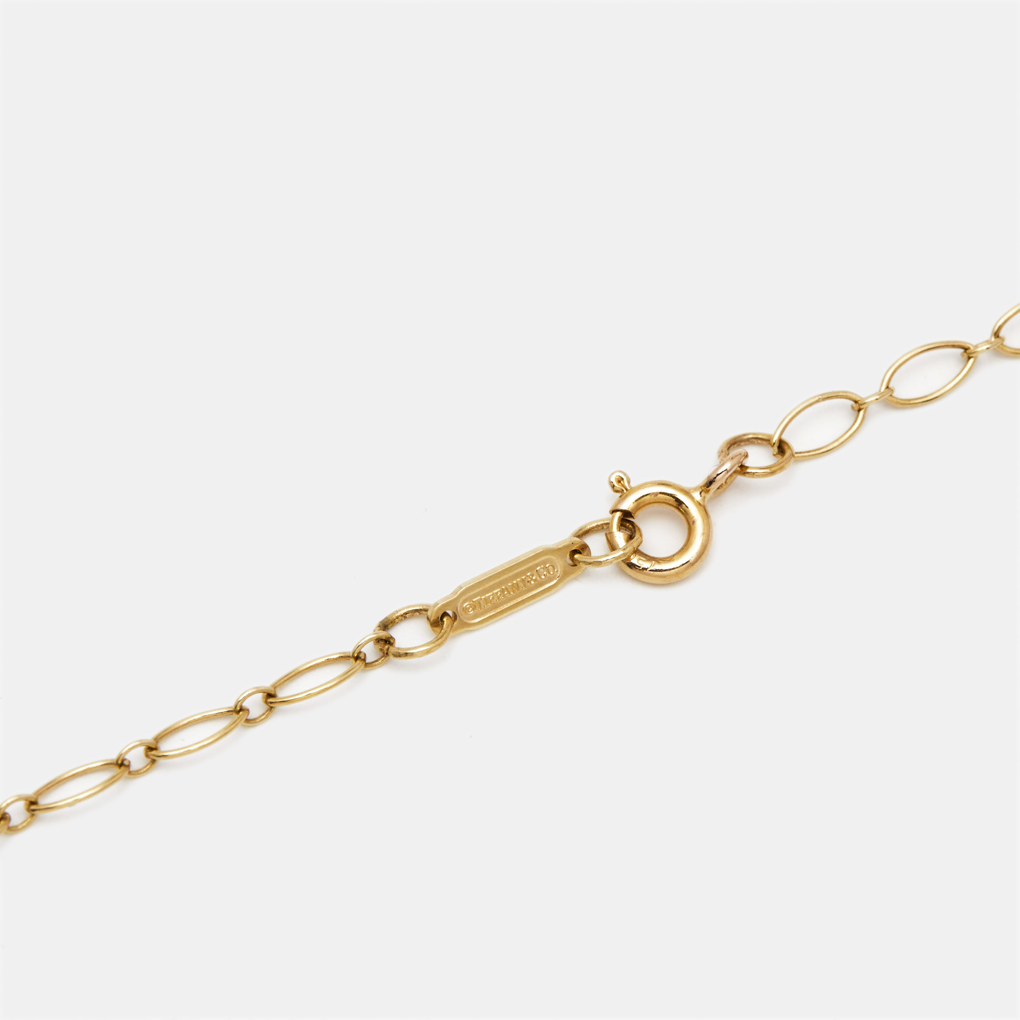Tiffany & Co. Tiffany Keys Daisy Diamond 18k Rose Gold Long Pendant Necklace