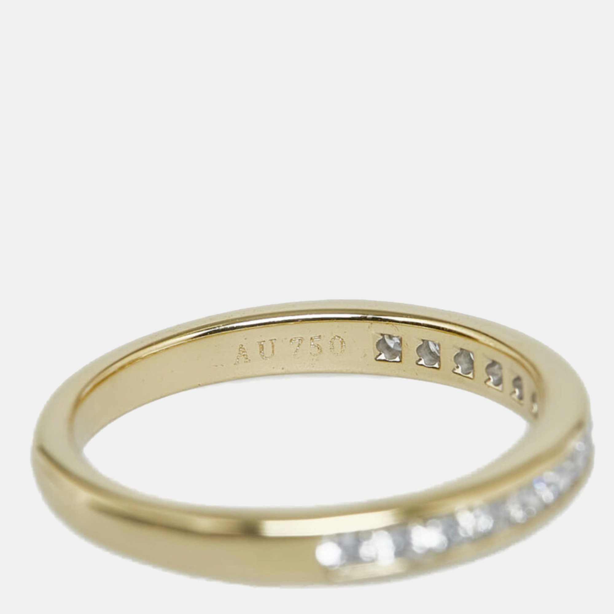 Tiffany & Co. Tiffany Setting 18K Yellow Gold Diamond Ring EU 49